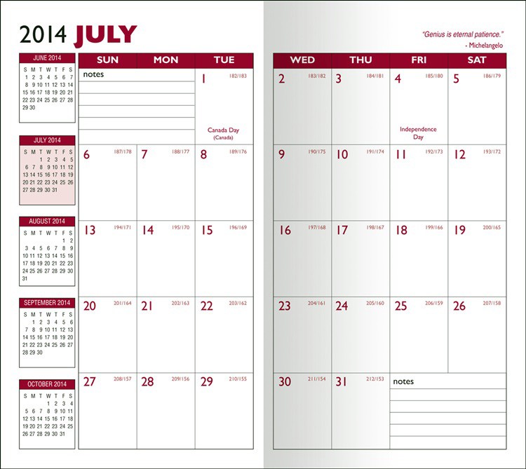 Standard Vinyl Academic Monthly Pocket Planner 14
