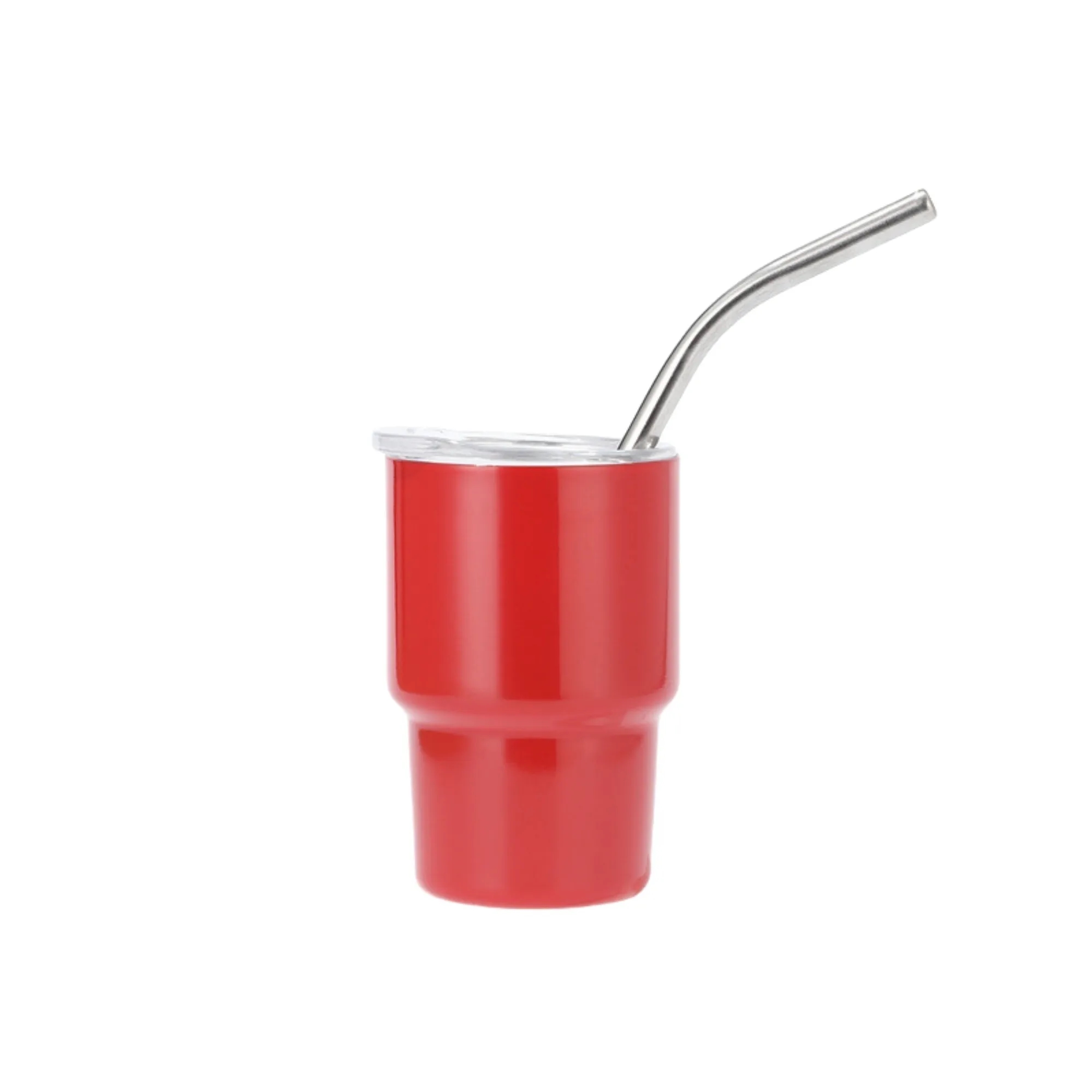 Mini Tumbler Shot Glass with Straw and Lid 21