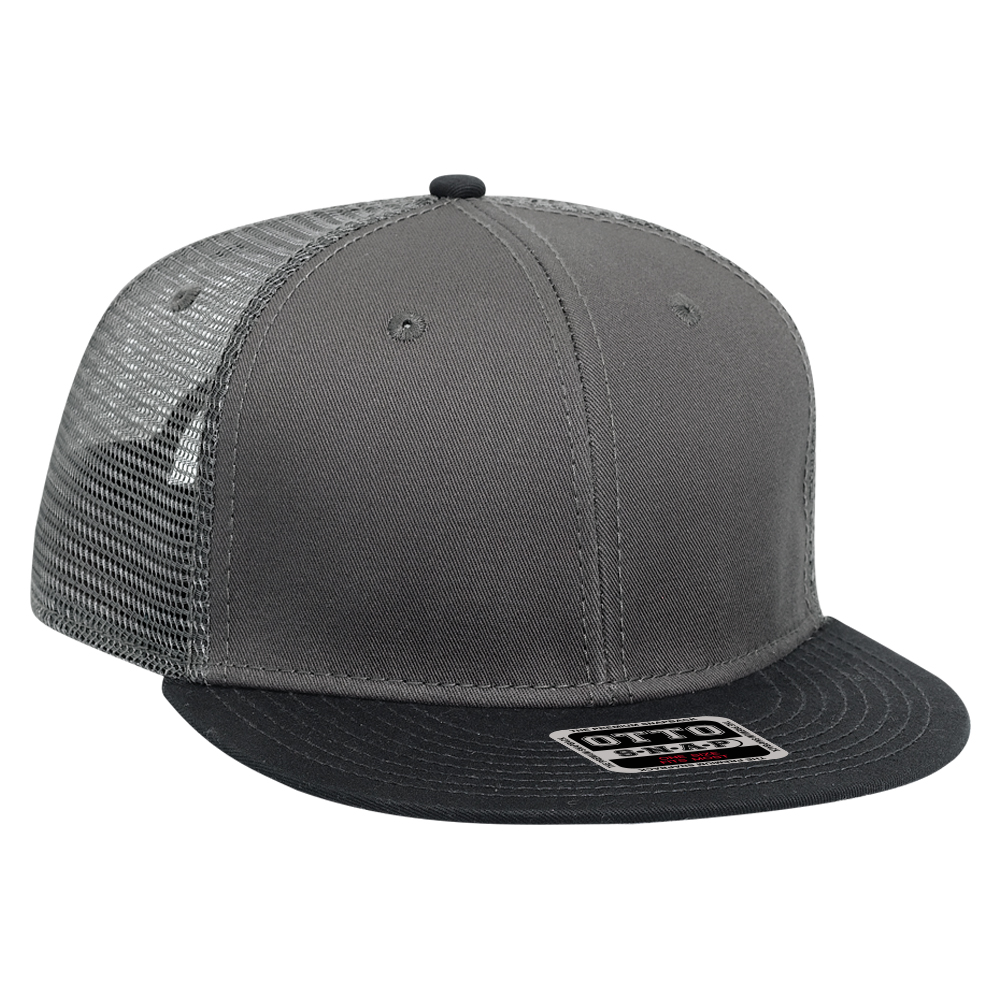 OTTO CAP® OTTO SNAP 6 Panel Pro Style Mesh Back Trucker Snapback Hat 105