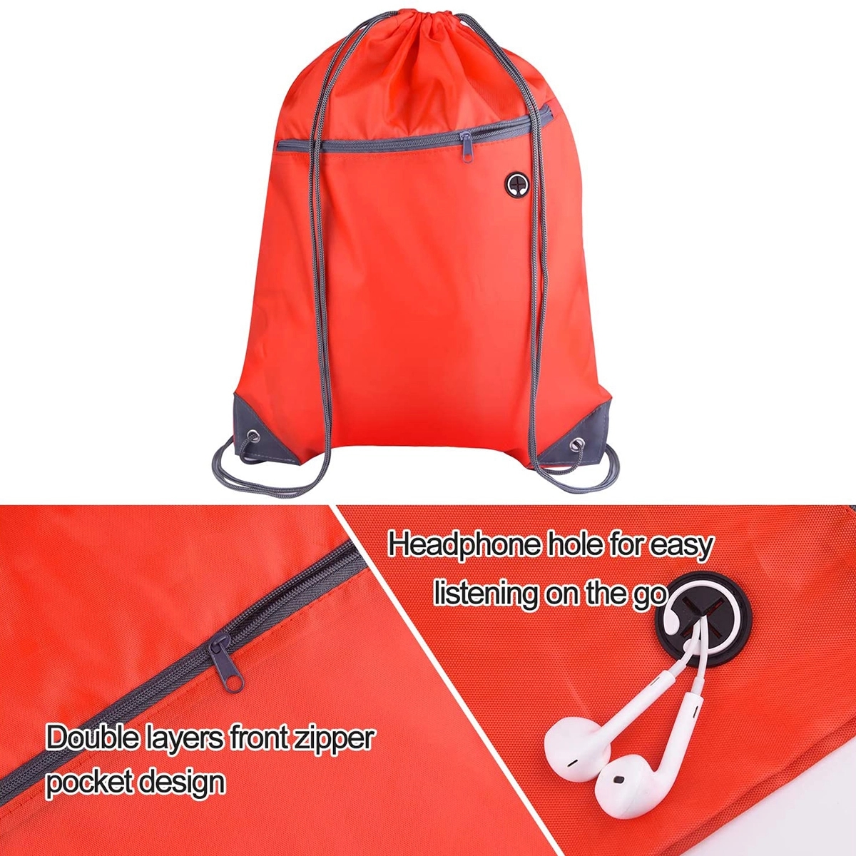 Drawstring Backpack Bulk Cinch Bag 5