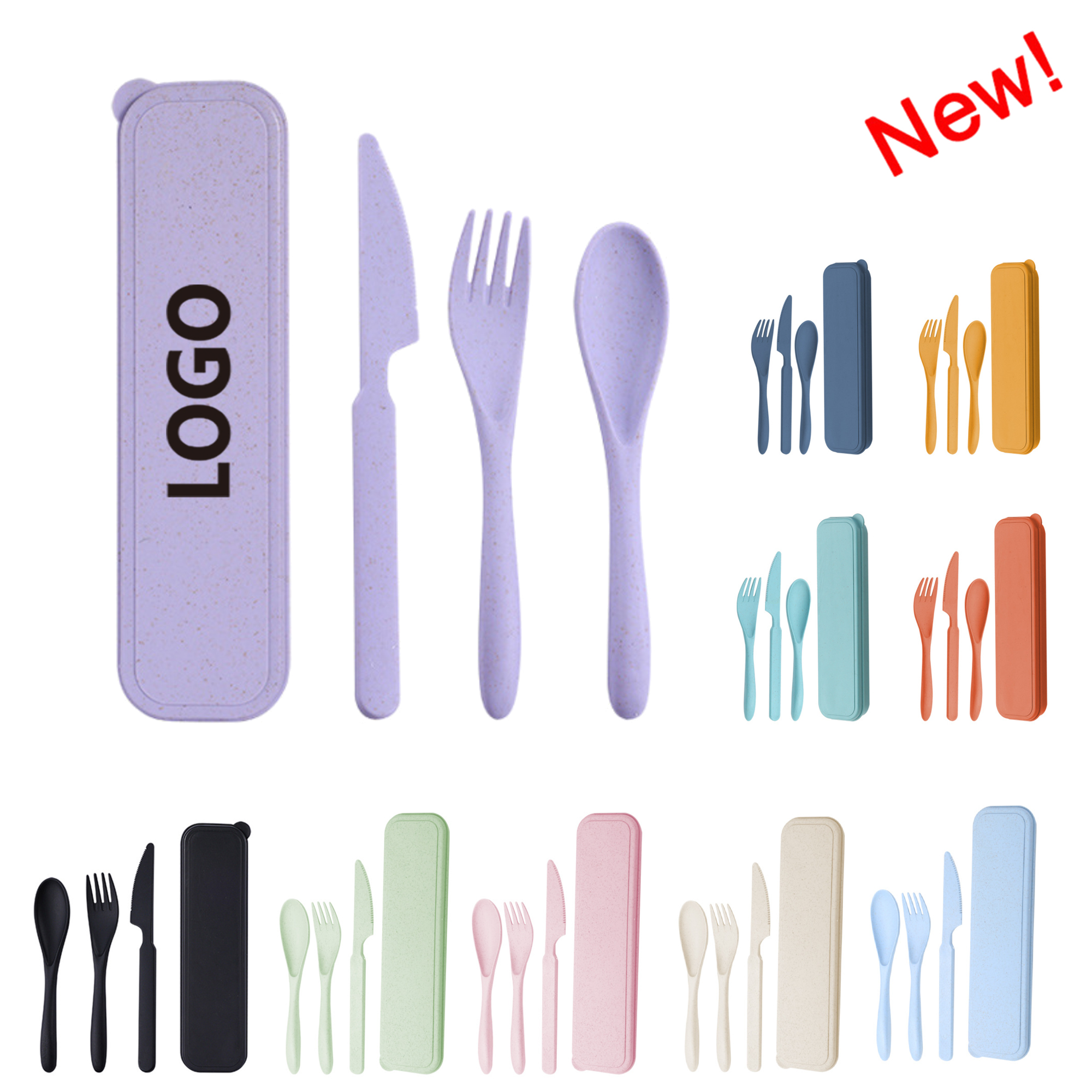 3 in 1 Wheat Straw Cutlery Set 3