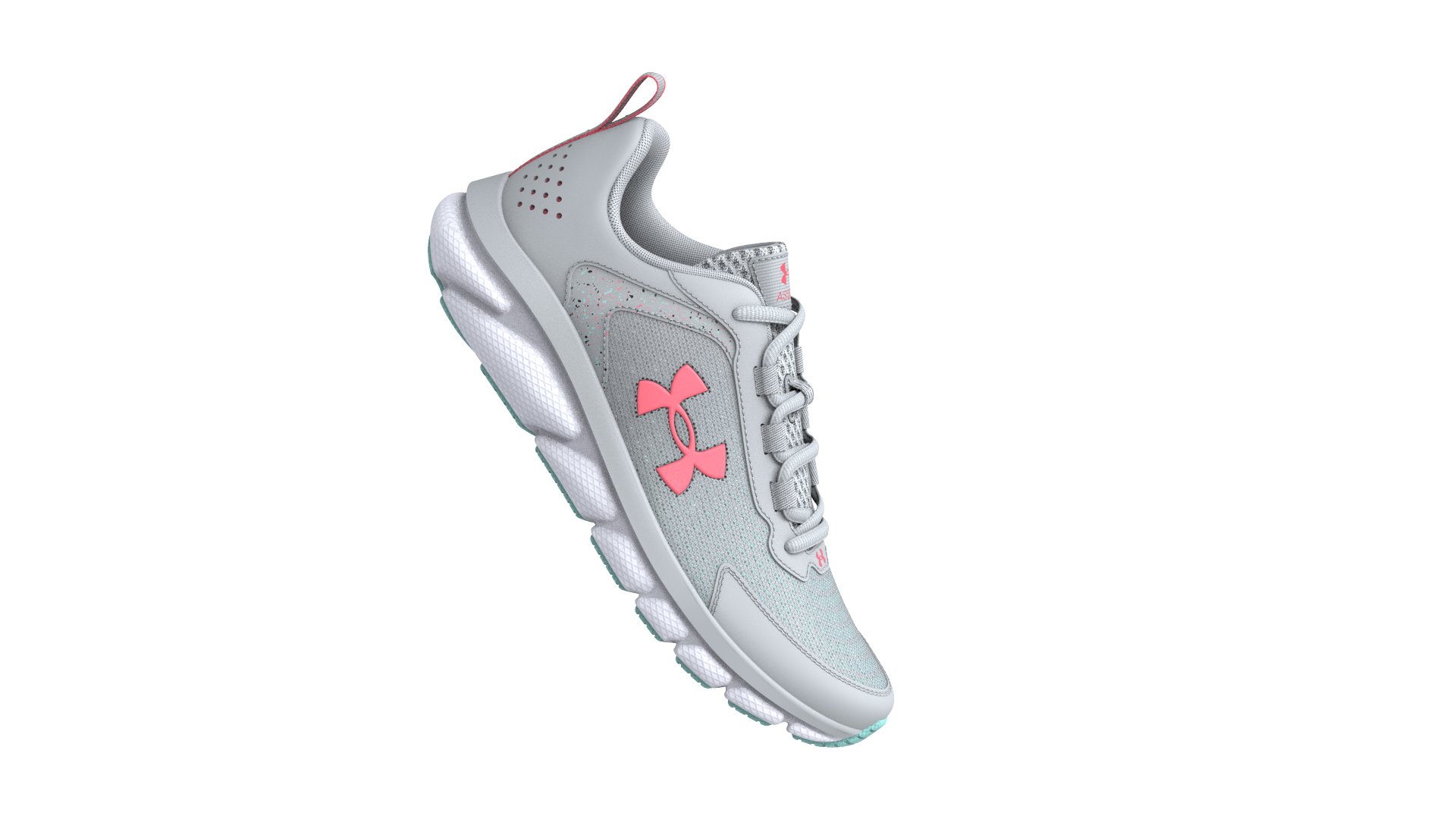 Girls' Grade School UA Assert 9 Paint Splatter Running Shoes 2