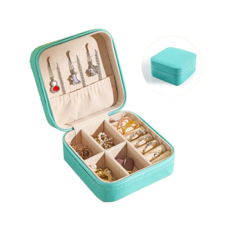 PU Zipper Jewelry Storage Box 5