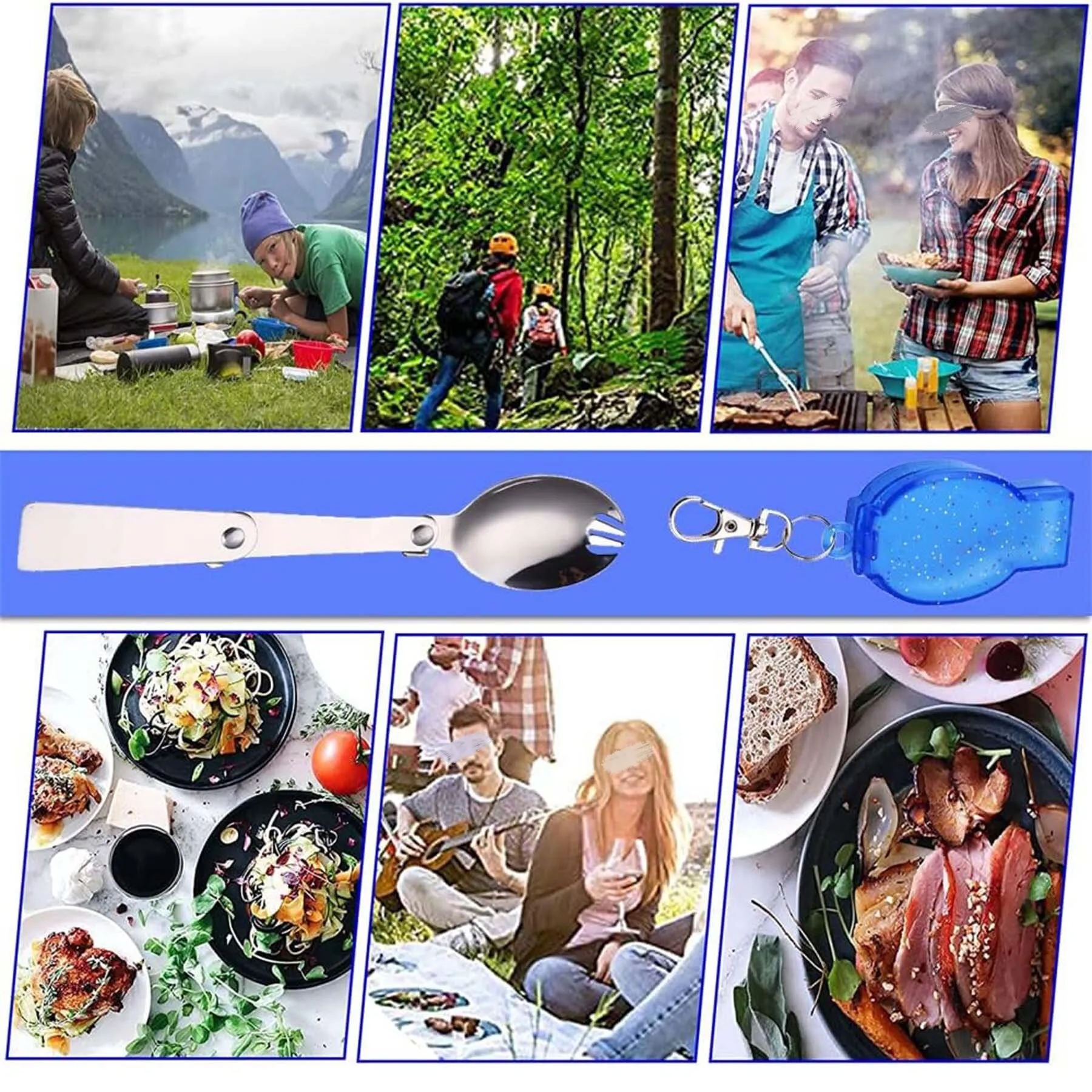 Portable Folding Stainless Steel Forks and Spoons 7