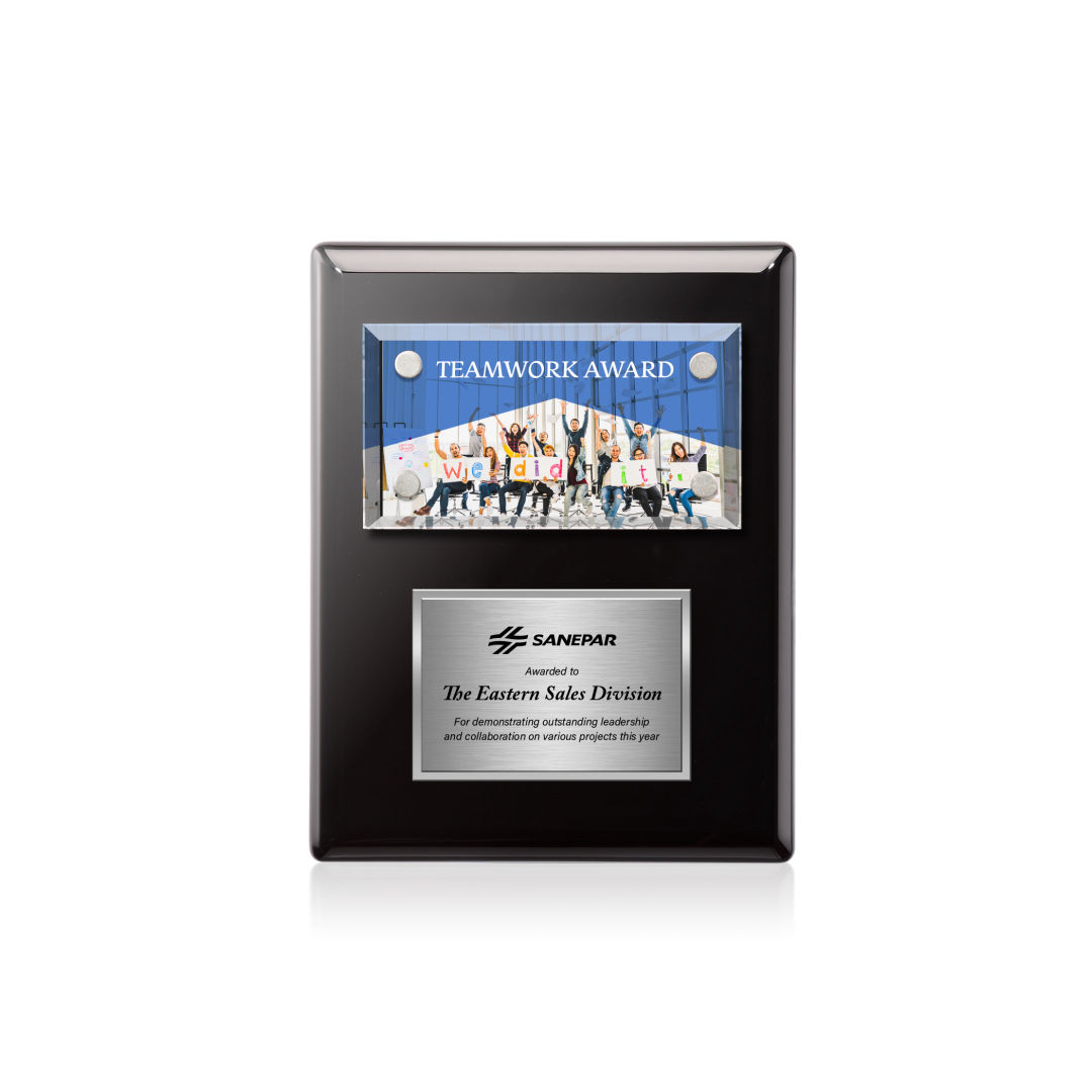 Gossamer VividPrint™ Plaque - Black/Silver 6