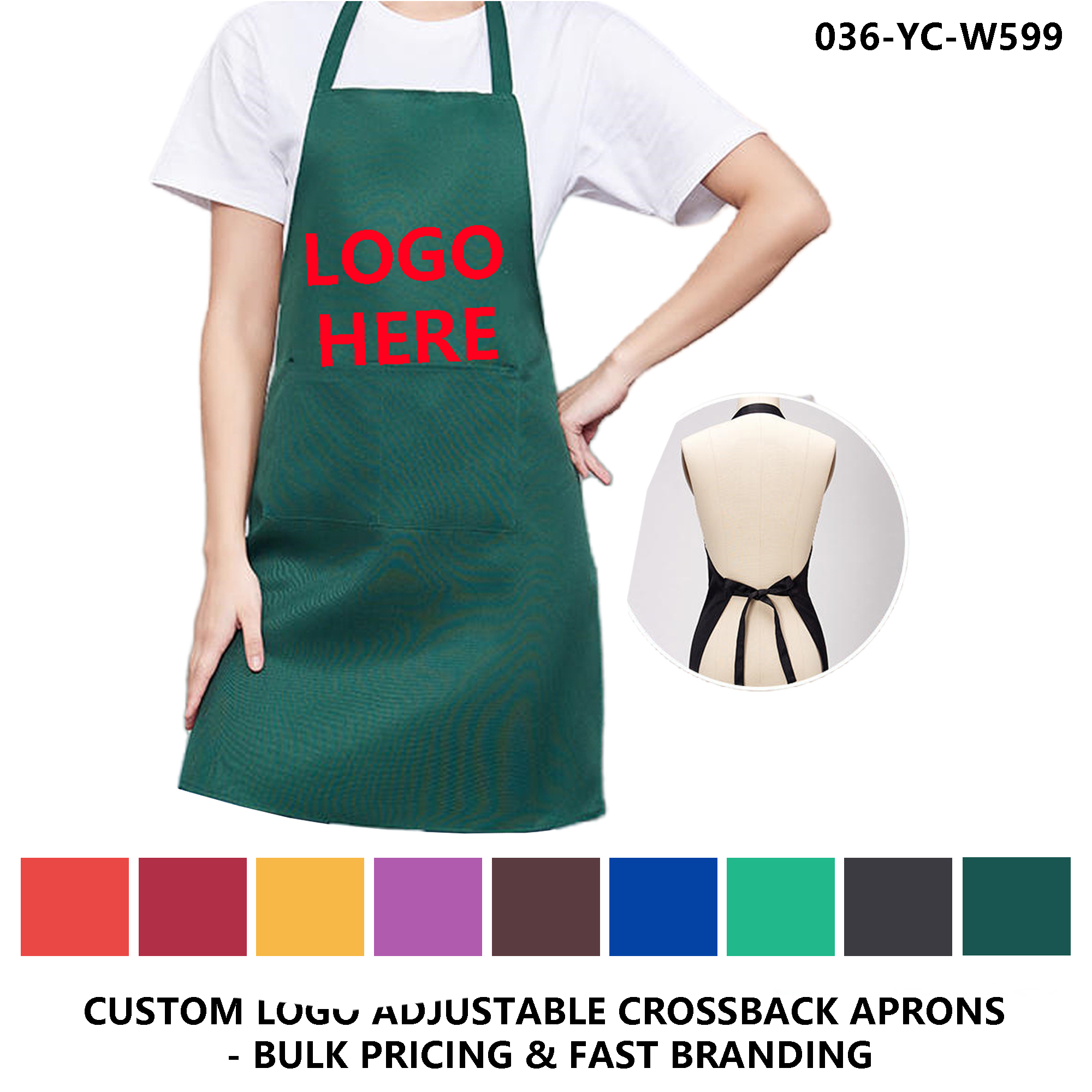 Unisex Custom Logo Adjustable Neck Apron 2