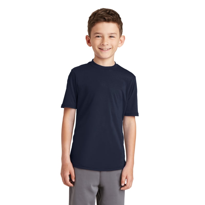 Port & Company Youth Performance Blend Tee. 8