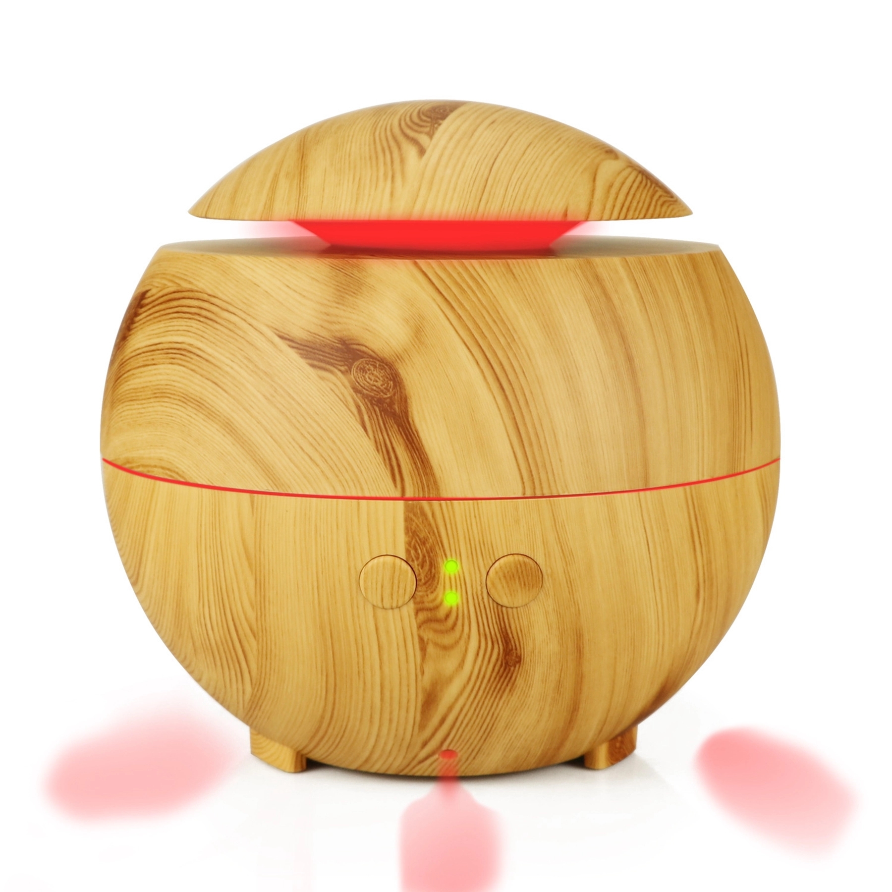 Round Wood Grain Ultrasonic Cool Mist Aroma Humidifier 11