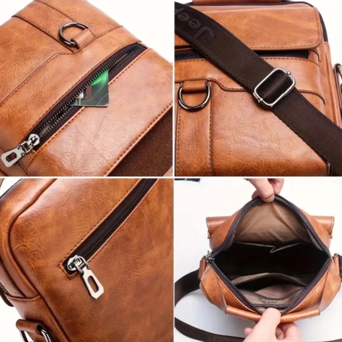Large Capacity PU Leather Handbag Crossbody Bag Briefcases 7