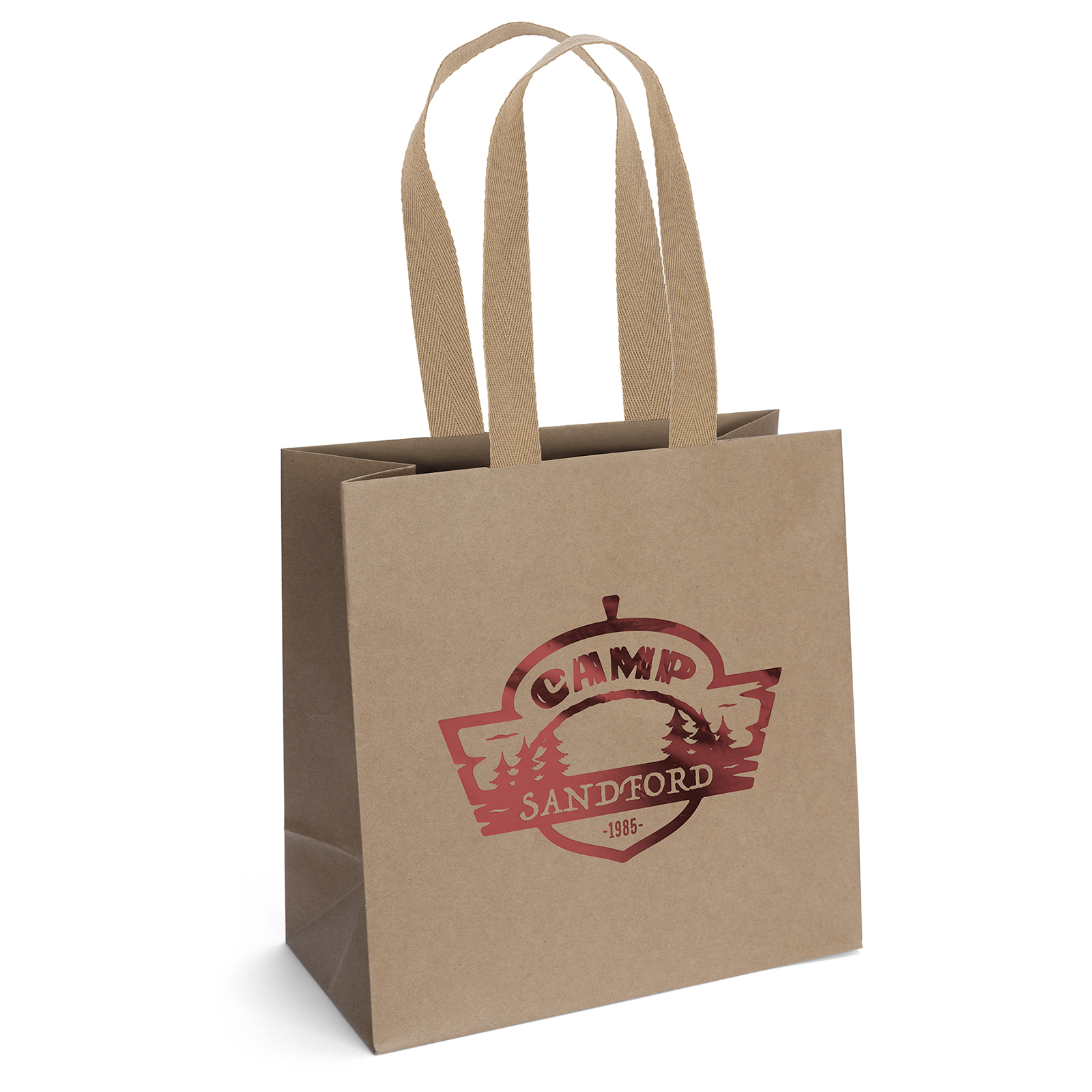 Villa™- Eco Kraft-Brown Laminated Eurotote - Foil Print 3