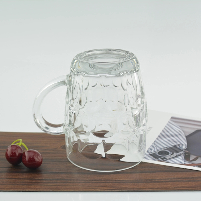 Custom 19 oz Embossed Beer Glass Mugs With Handle 2