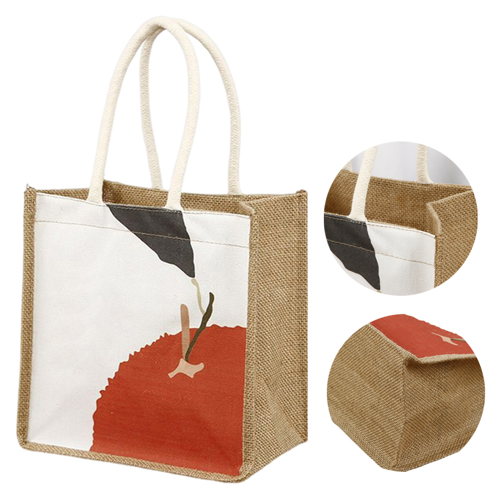 Environmental-Friendly Jute Tote Bag, custom tote bag with logo imprint 1