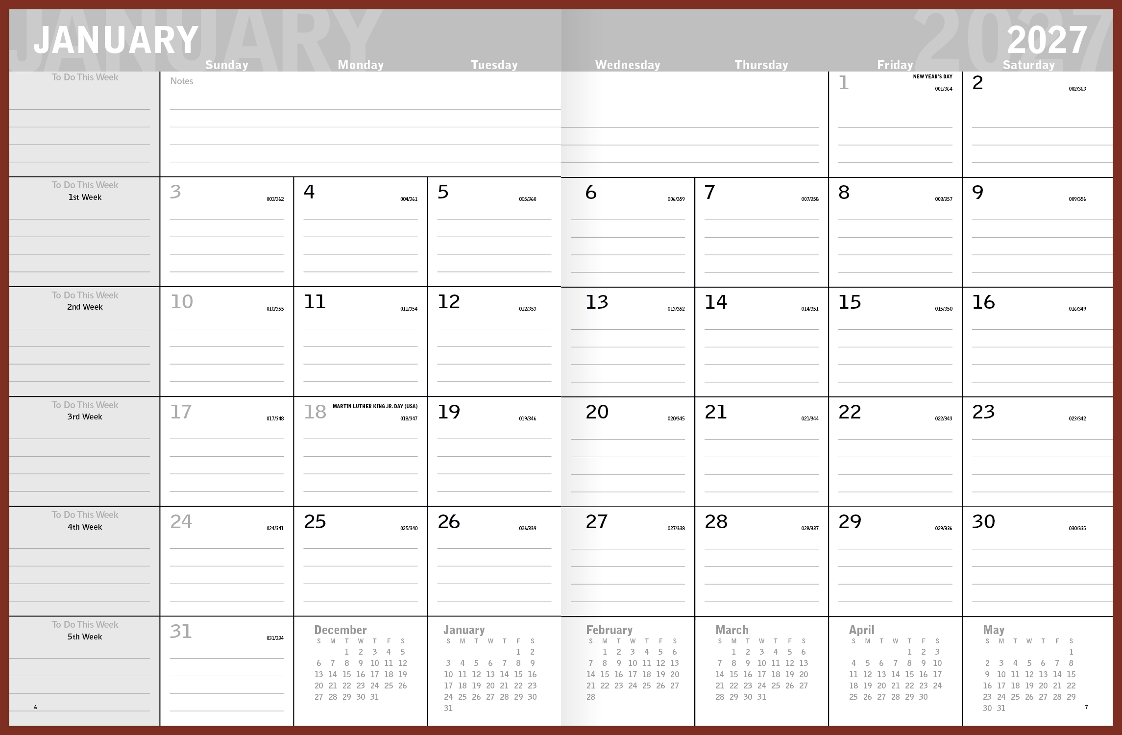 Triumph® Calendars Classic Monthly Planner 66