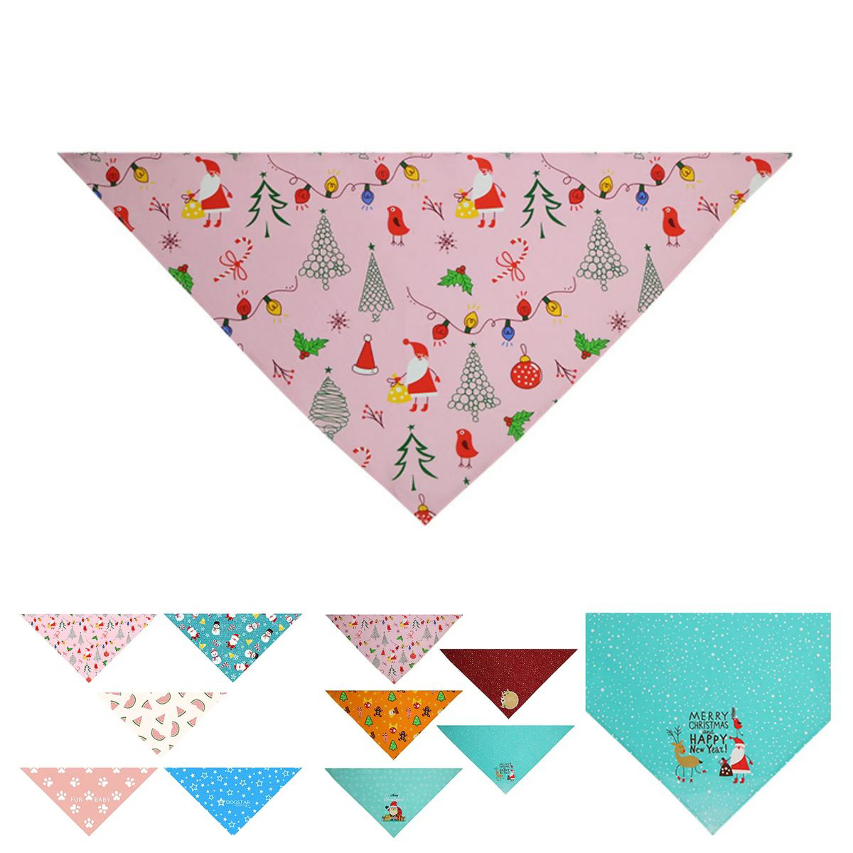 Colorful Triangle Pet Bandana for Daily Wear 2