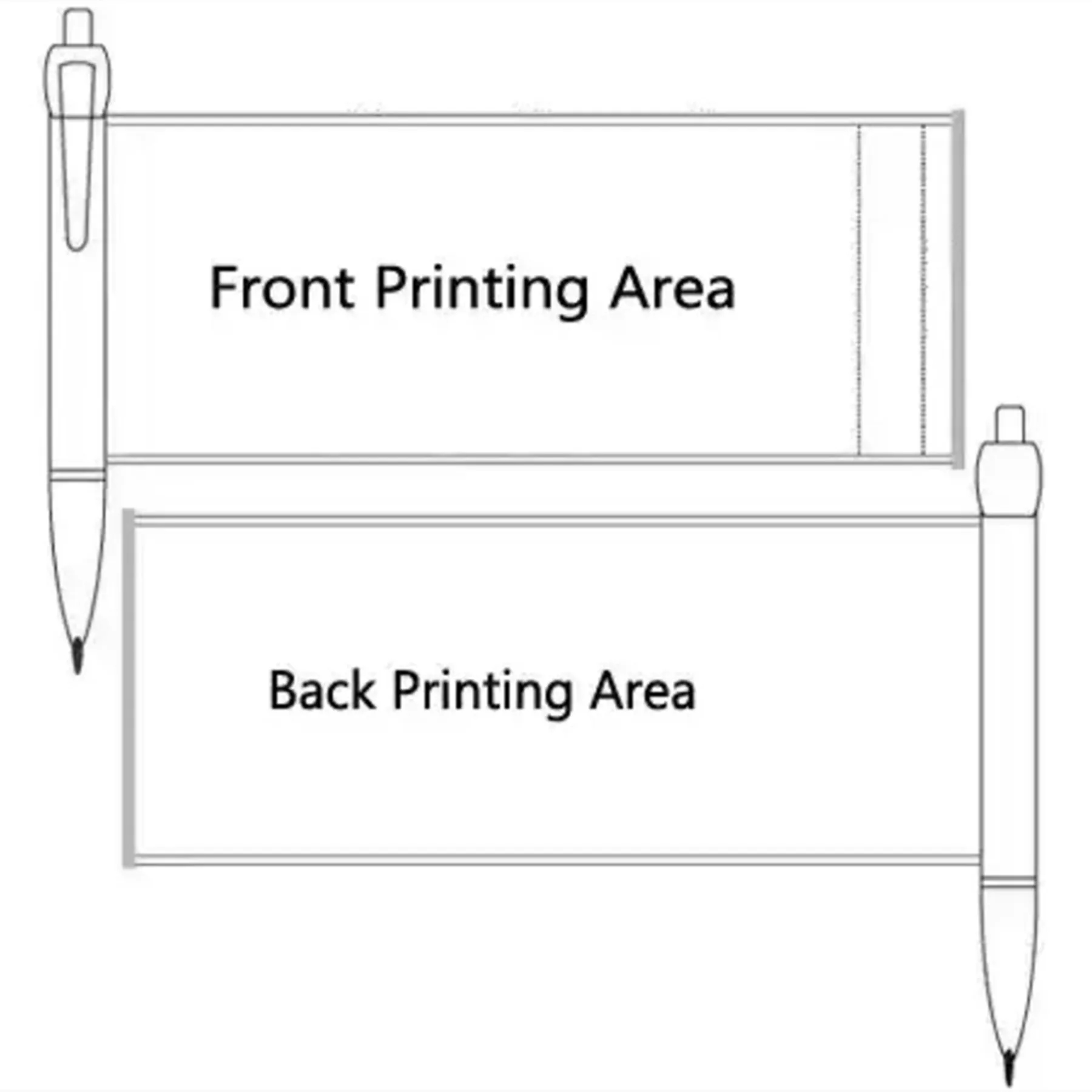Plastic Retractable Banner Pen Stylus Ballpoint Pen 6
