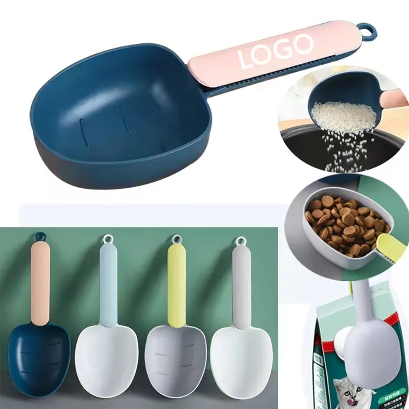 2 in 1 Pet Food Spoon With Sealing Clip 2