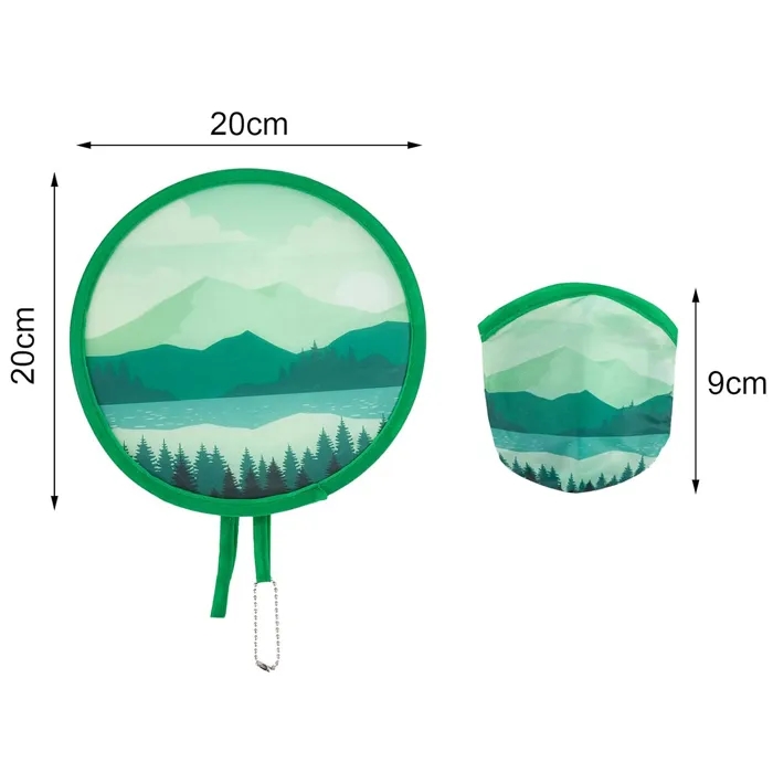 Pocket Round Nylon Fold Up Hand Fans 3