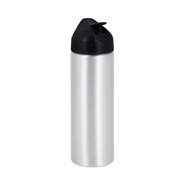 EasyFlow Recycled Aluminum Bottle w Straw Lid, custom water bottle with logo imprint 251