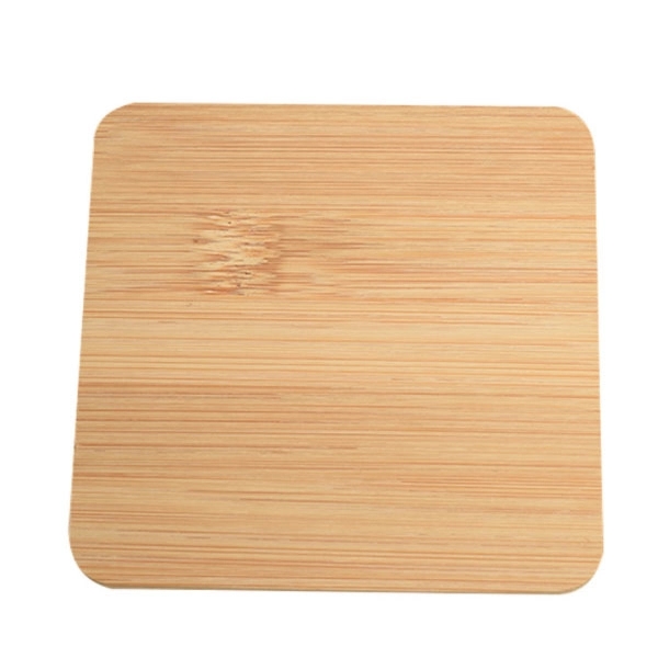 Square Natural Bamboo Coasters 2