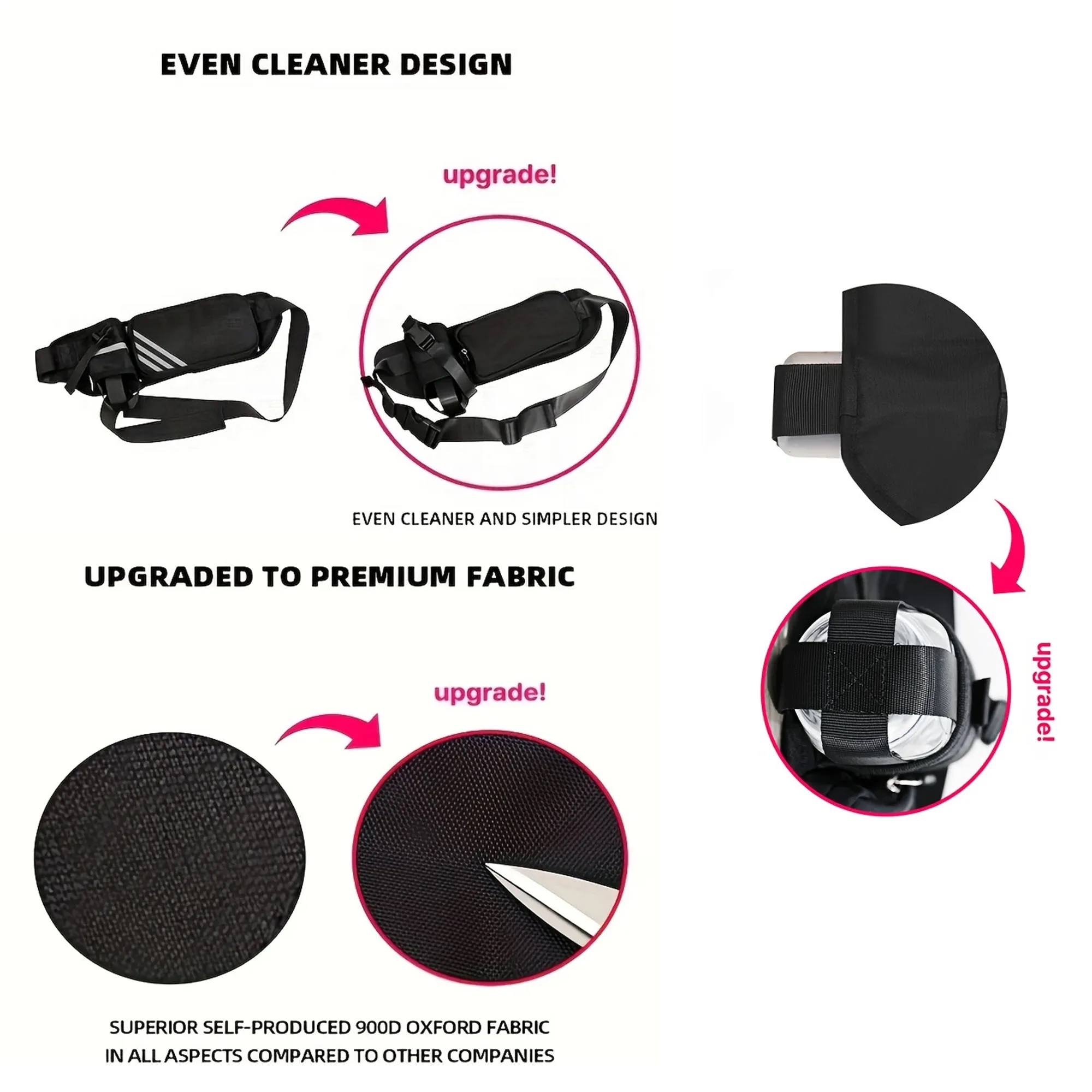 Large Capacity Adjustable Cross Body Fitness Waist Bag 5
