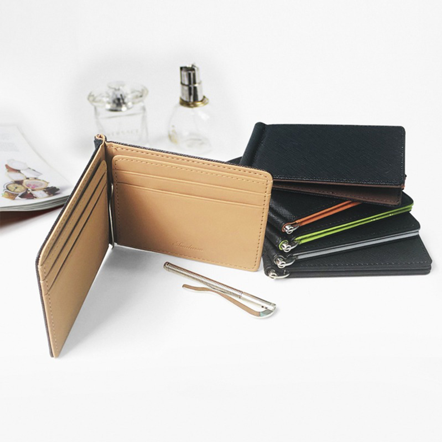 Saffiano PU Leather Wallet - Compact & Stylish 4