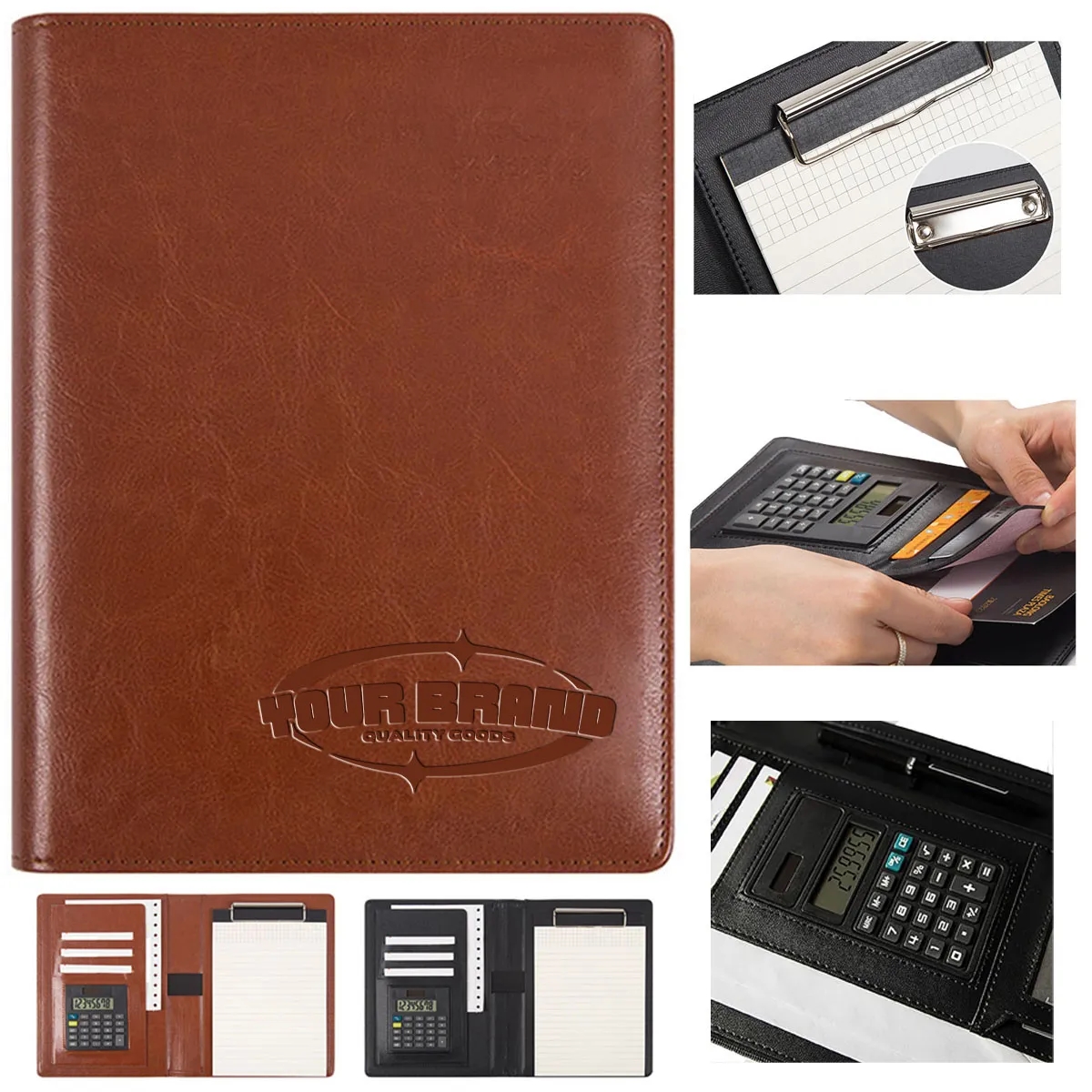 A5 Notepad Zippered Organizer With Calculator Writing Pad 2