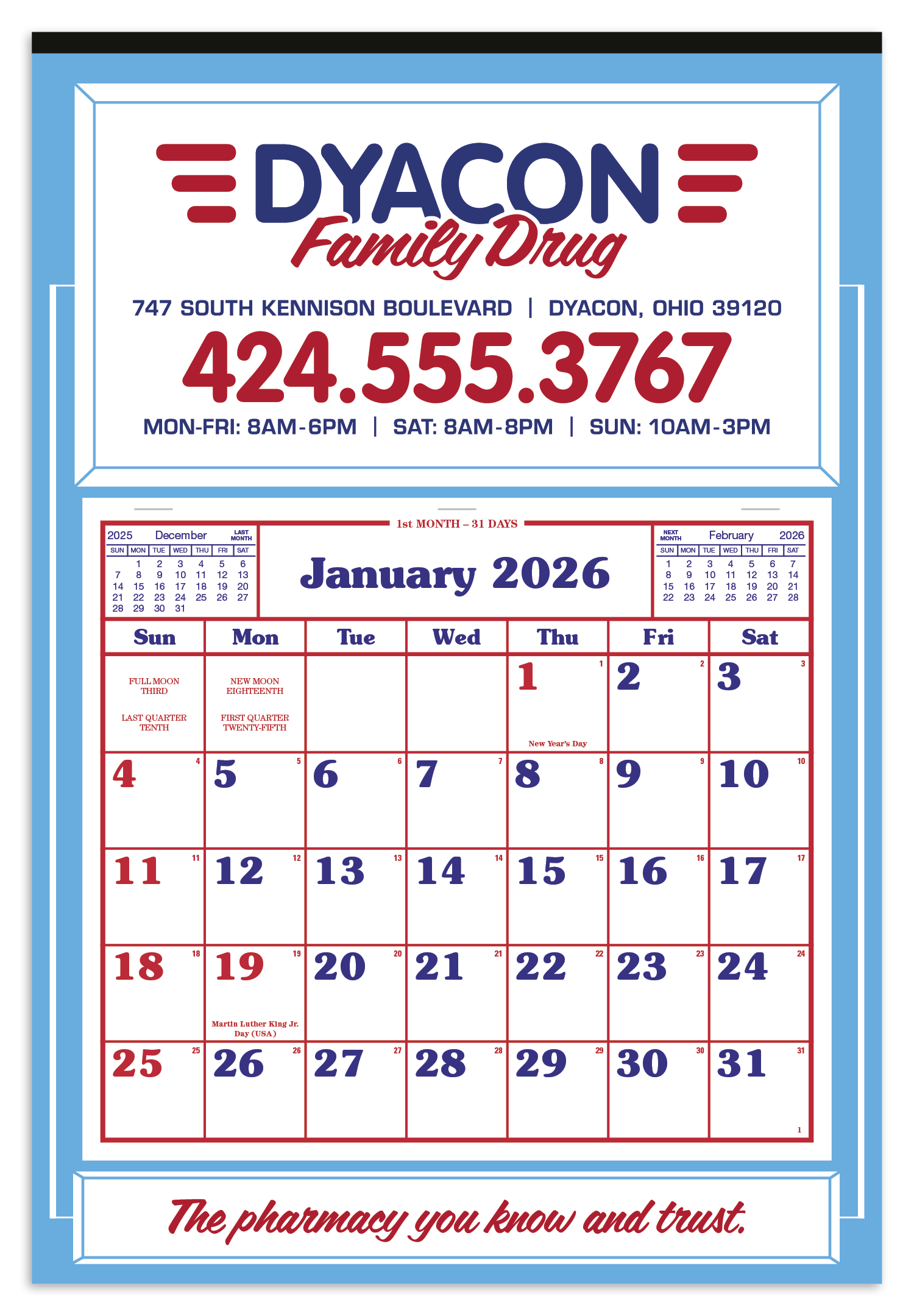 Skinner & Kennedy® Apron Calendar 33