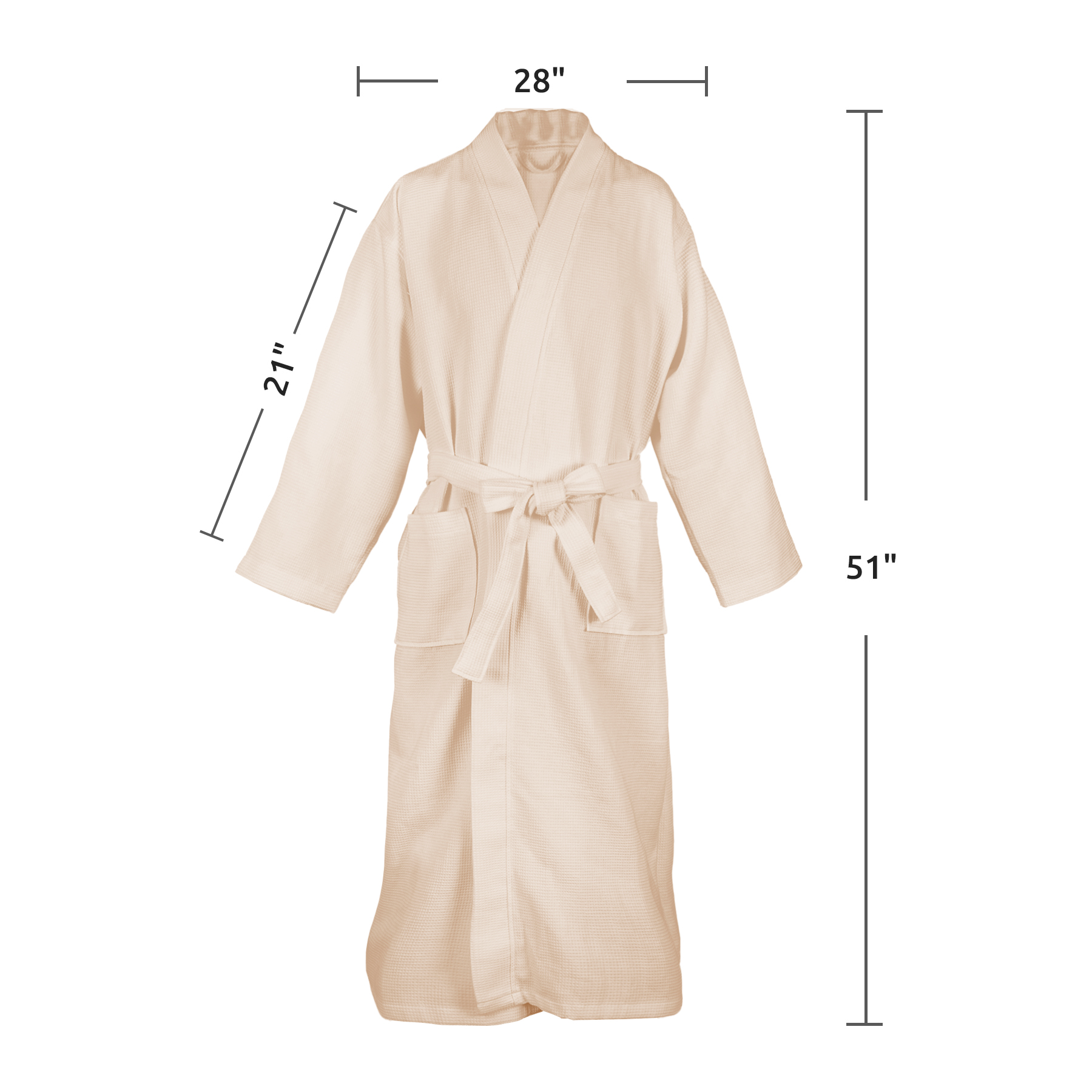 100% Cotton Waffle Kimono Robe 15