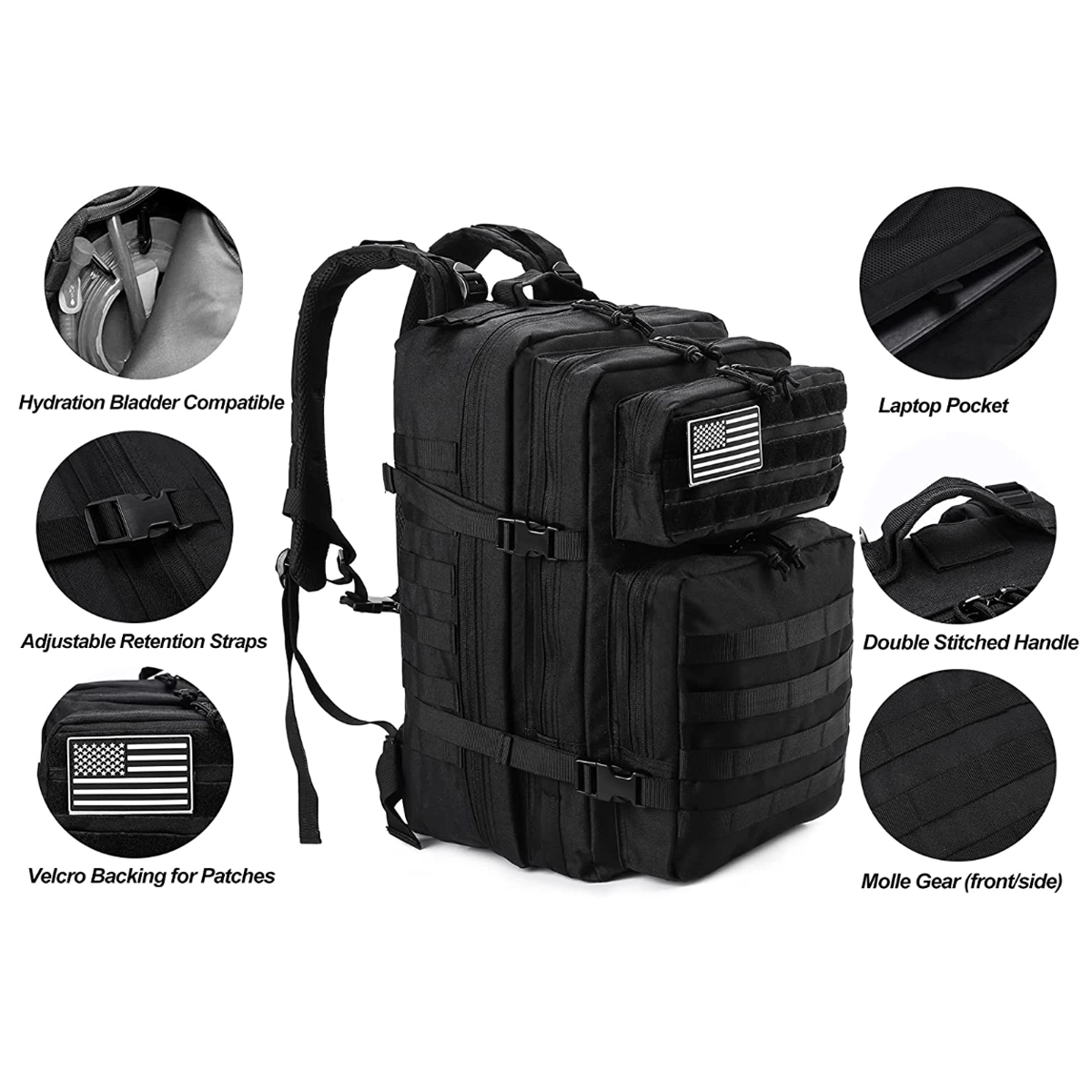 Custom Large Hiking Molle 3 Day military Tactical Backpack 1