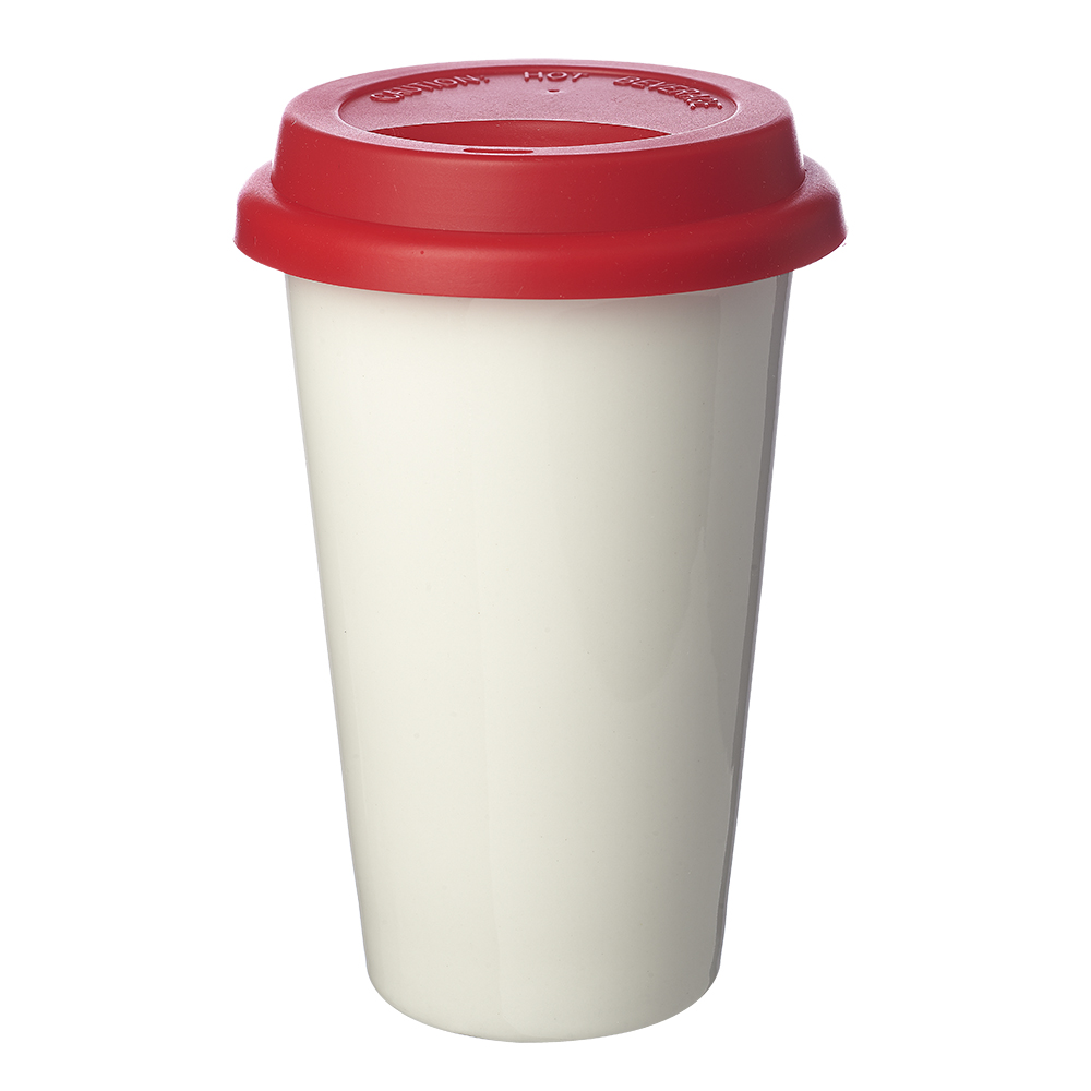 11 oz. Double Wall Ceramic Tumblers with Lid 11