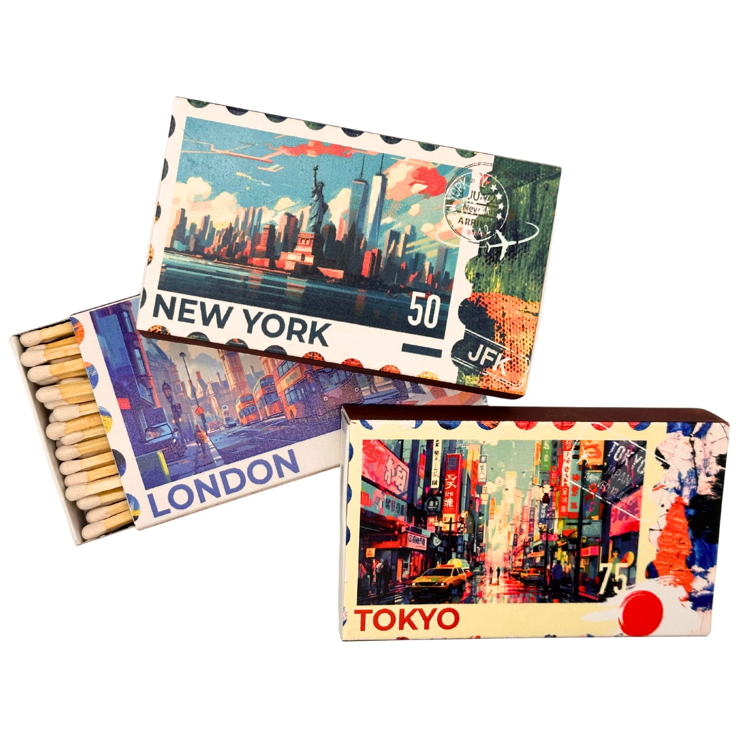 World Travel Series, 4-inch, Candle / Cigar Matchboxes 4