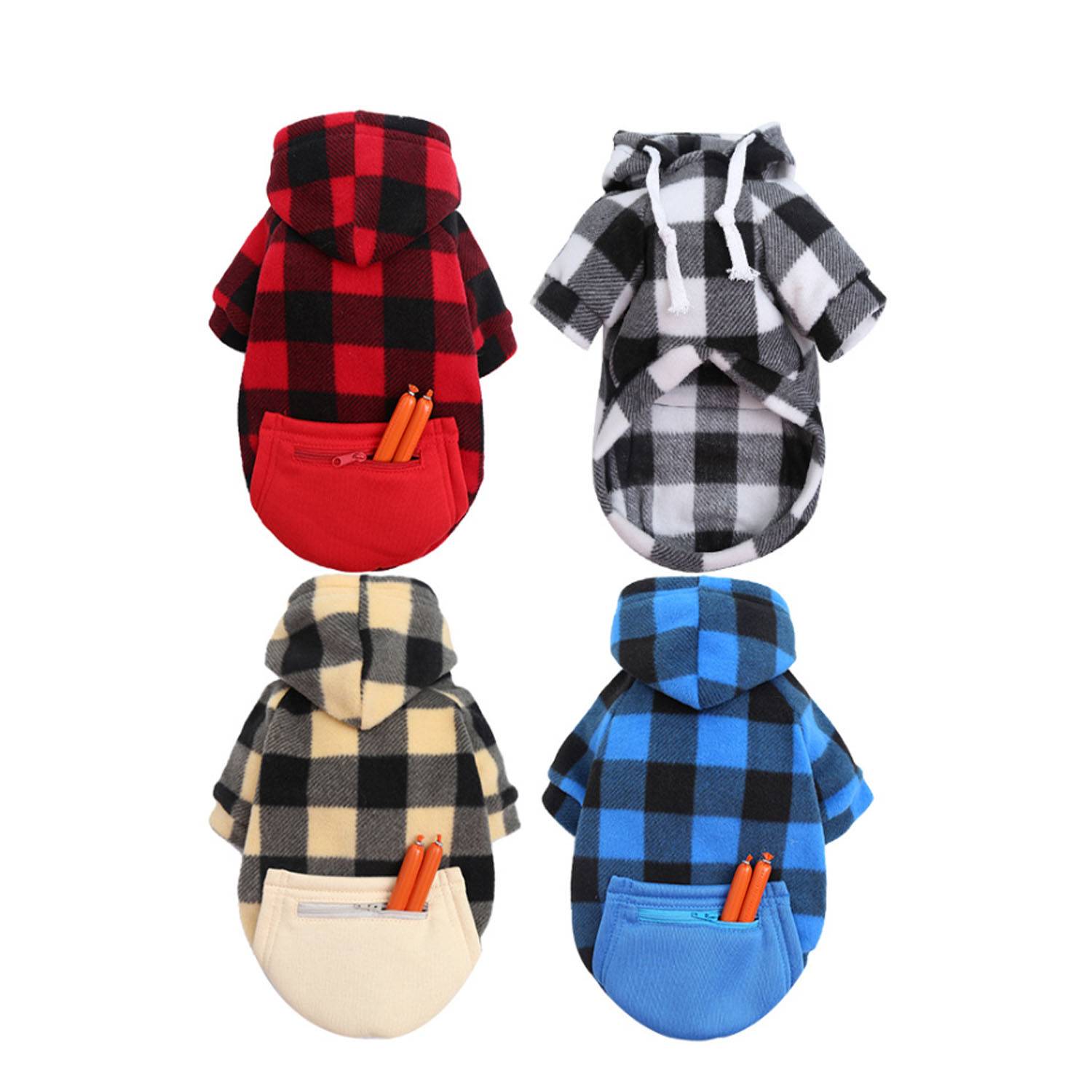 Dog Hoodies w/ Pocket Pet Clothes 7