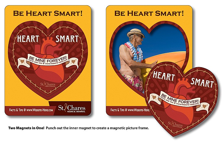 Magnet - Picture Frame Heart Punch (3.5x4.5) - 25 Mil. 2