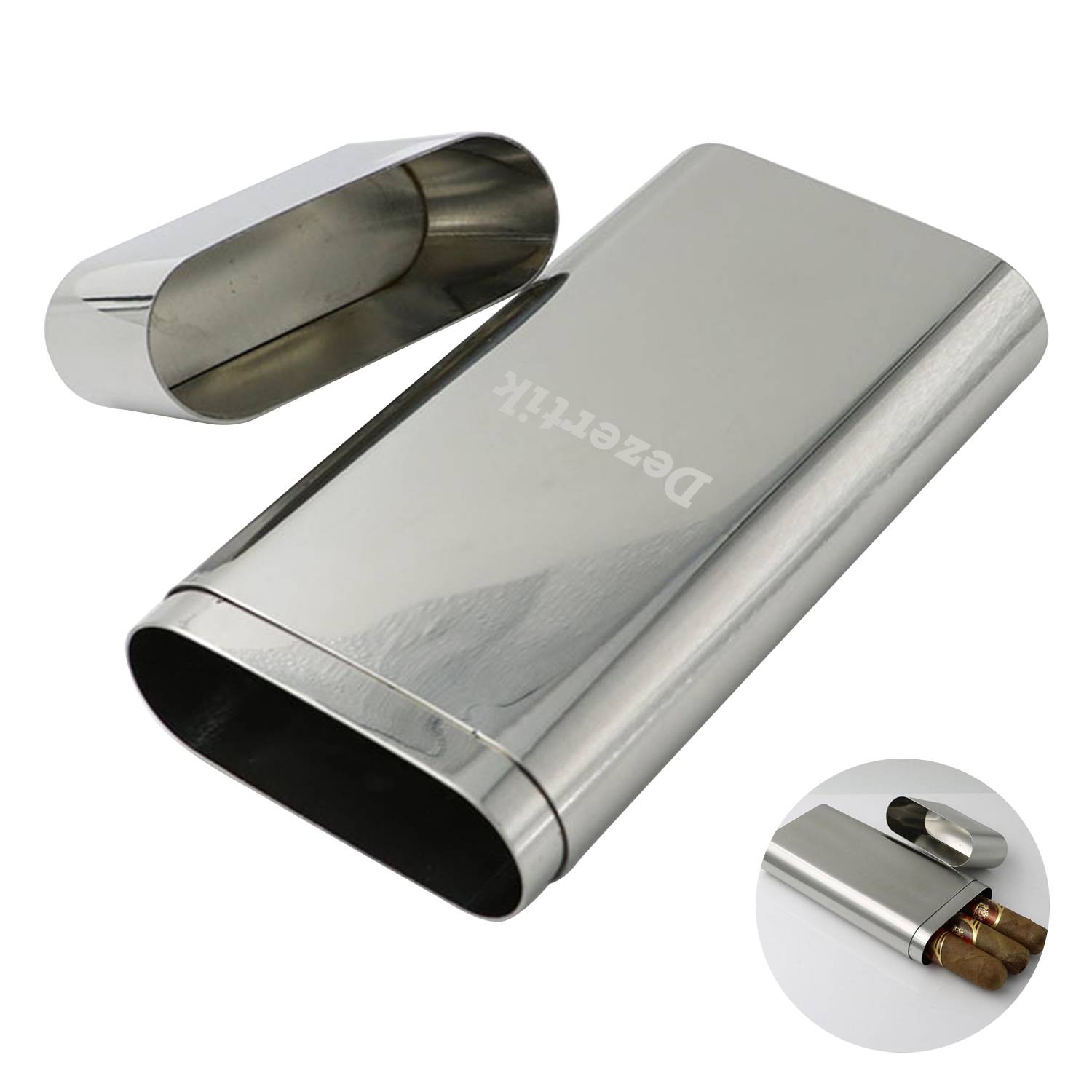 3 Pack 304 Stainless Steel Cigar Storage Box