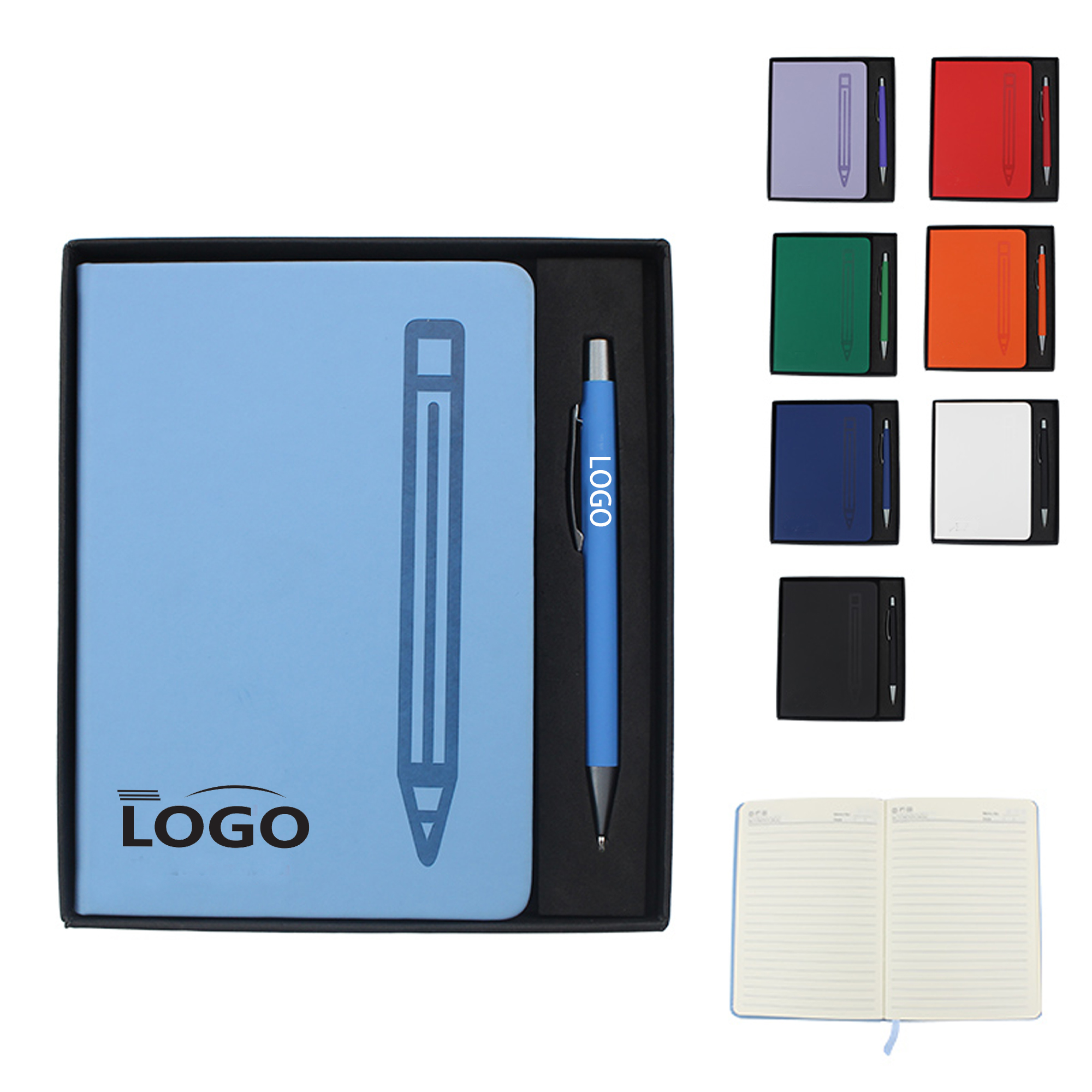 MOQ:1pc PU Leather Notebook Set 1