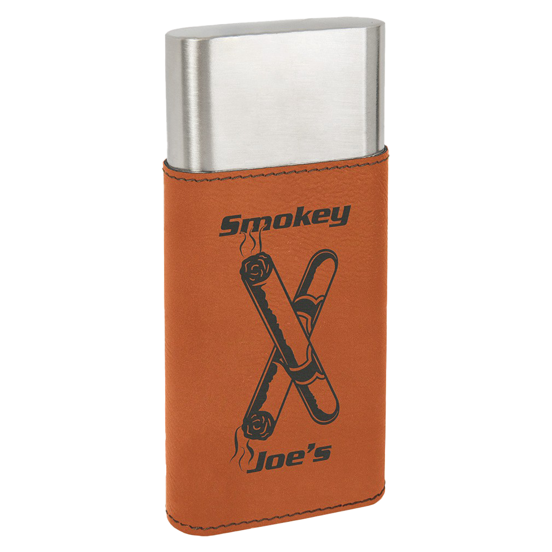 Rawhide Leatherette Cigar Case w/ Cutter