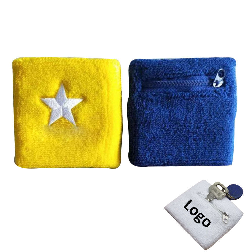 Cotton Sweatband With Zipper Pocket 2
