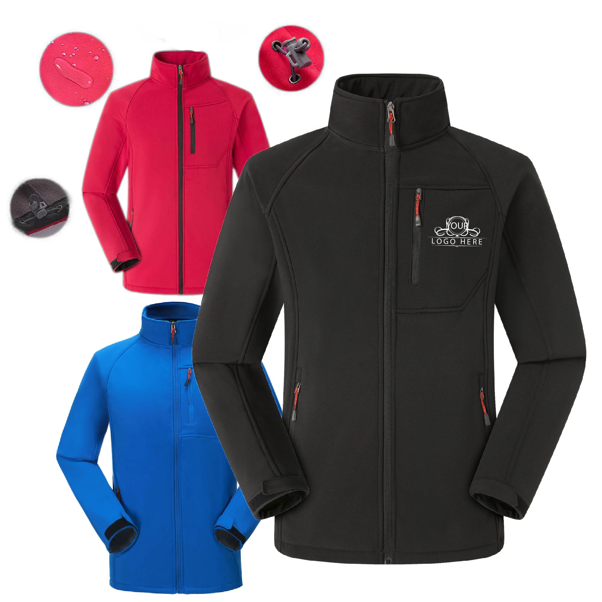 Unisex Polyester Performance Soft Shell Outerwear Jacket 1
