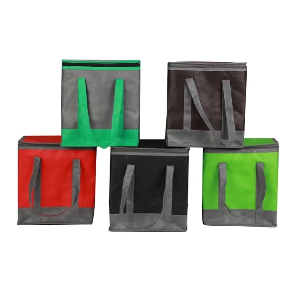 Rpet Non-woven cooler bag zipper lid 2