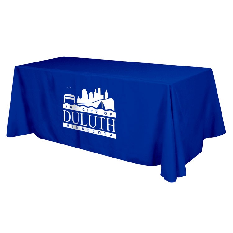 Flat 3-sided Table Cover - fits 8 foot standard table: Polyester 2