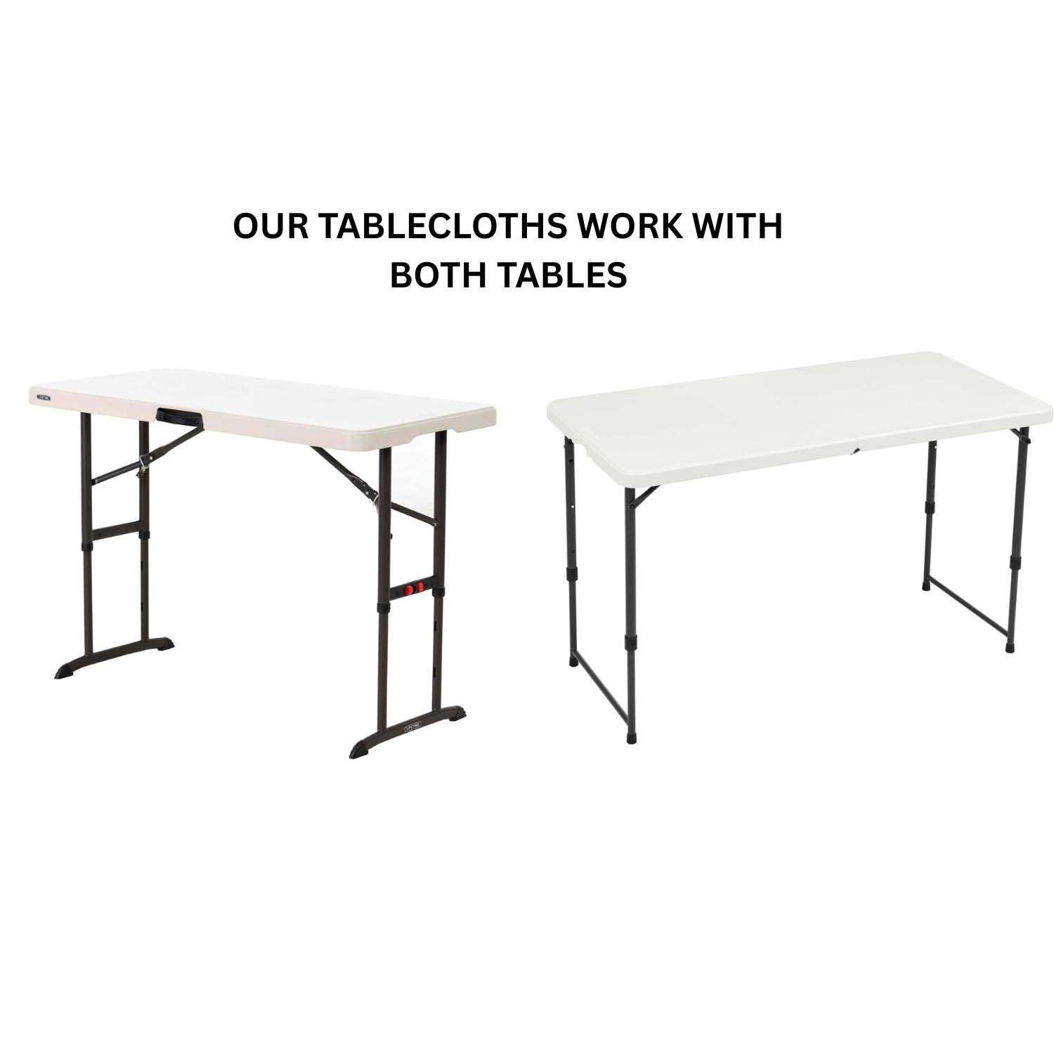 48 Hr Quick Ship - Sublimated Stretch Curved Fit Table Throw for 4ft Table, 3 sided, Open Back 7