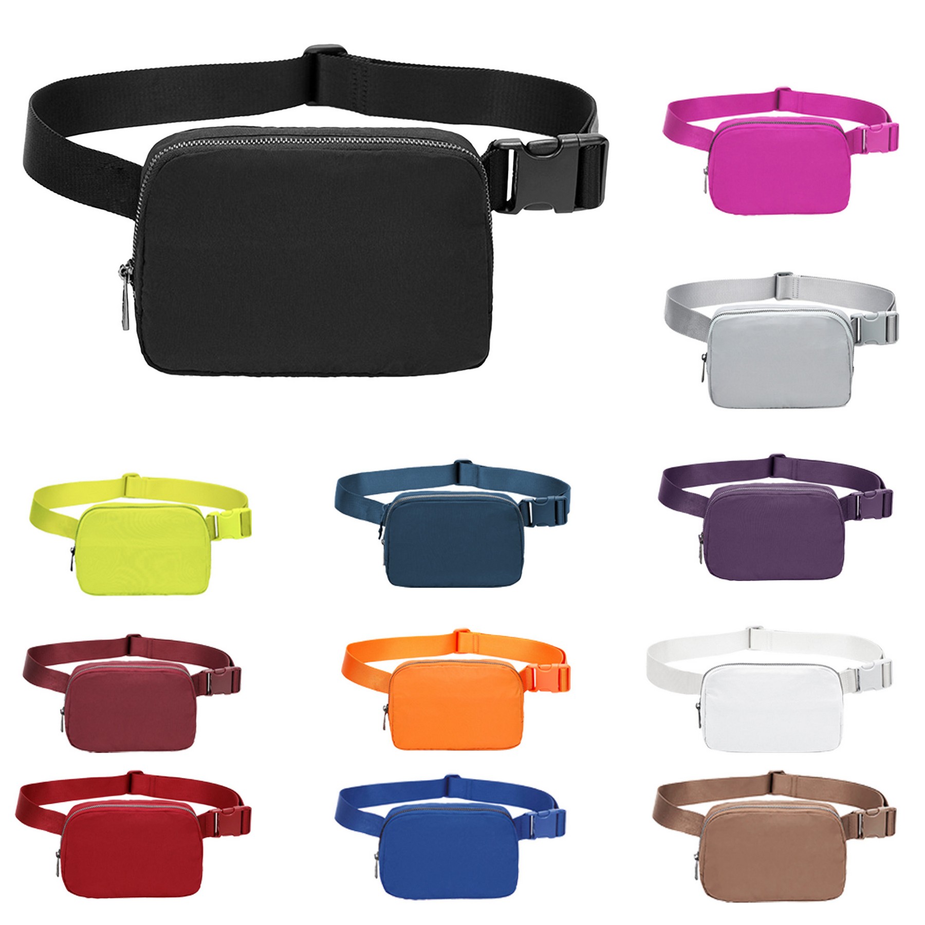 Full Cross Body Zipper Belt Bag 3