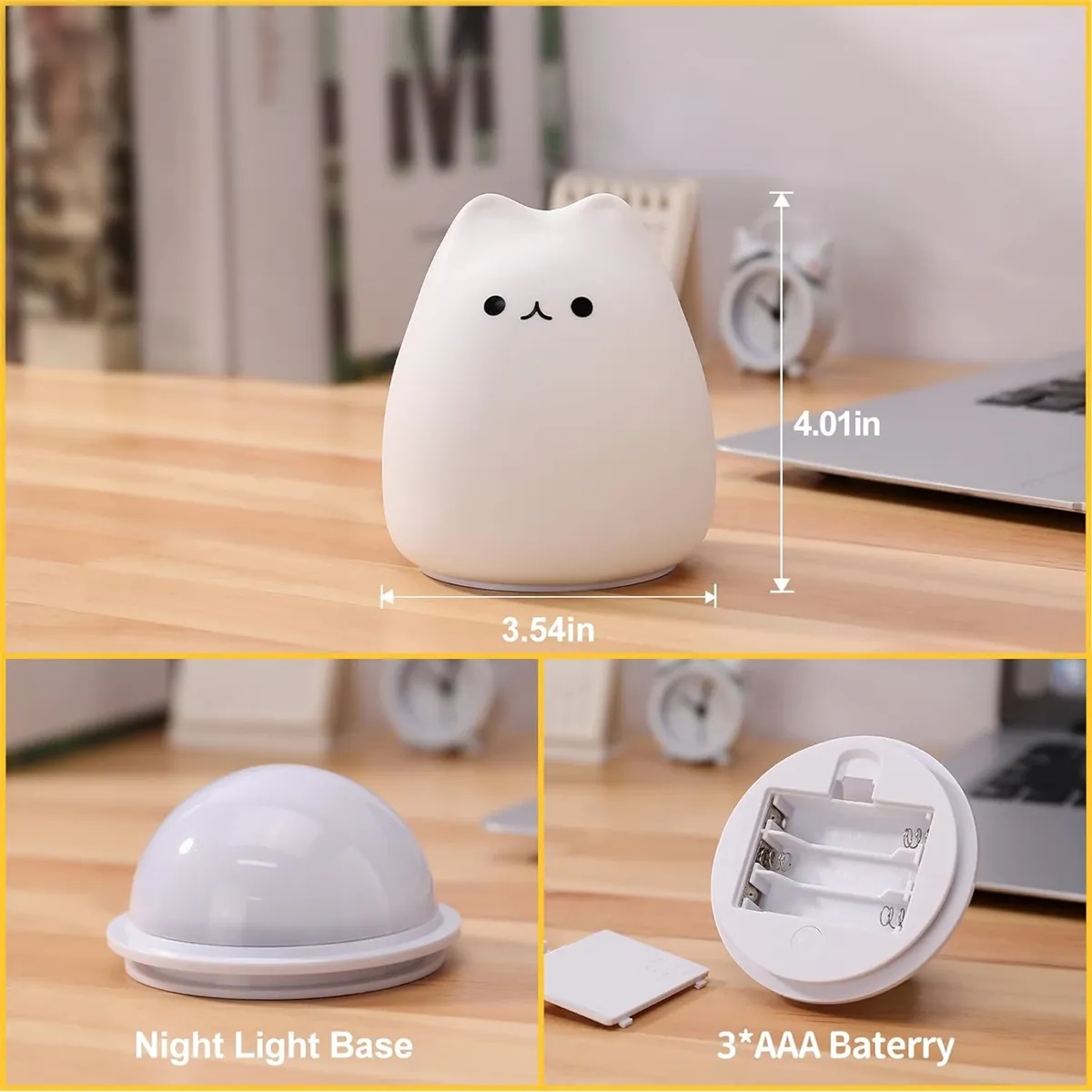 Cute Cat Lamp Night Light for Kids Birthday Gifts 6