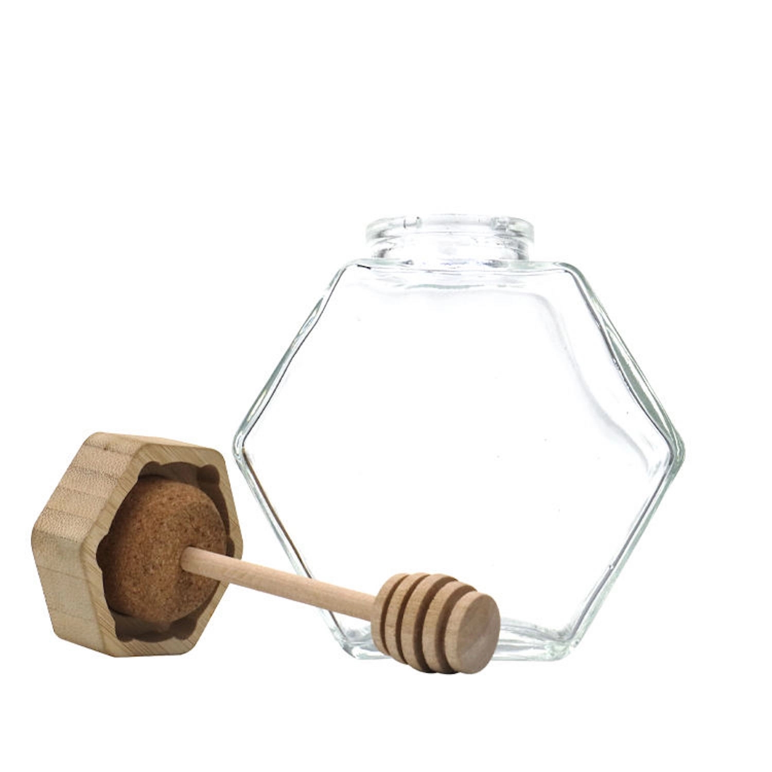 Honey Jar Custom Hexagonal Glass 3