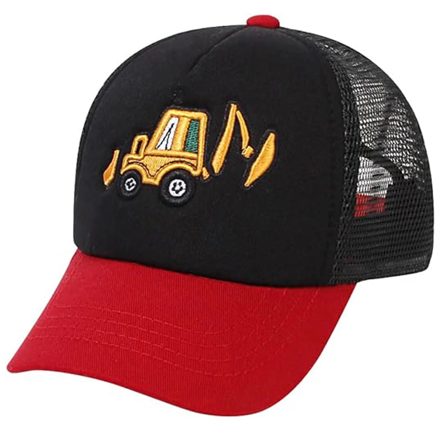 Cute Embroidery Excavator Kids Baseball Cap 1