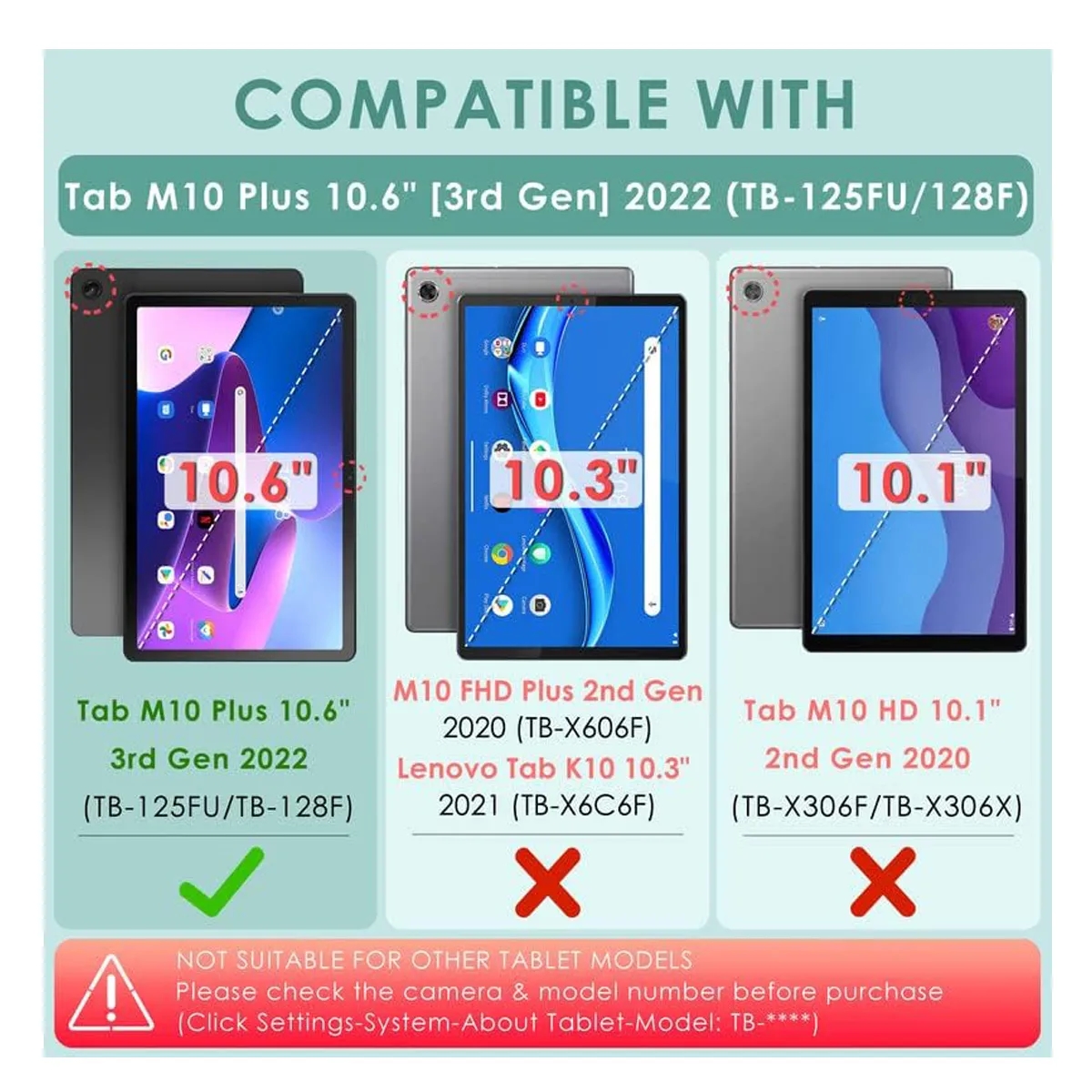 Rotating Case for Lenovo Tab M10 Plus 10.6" 3rd 3