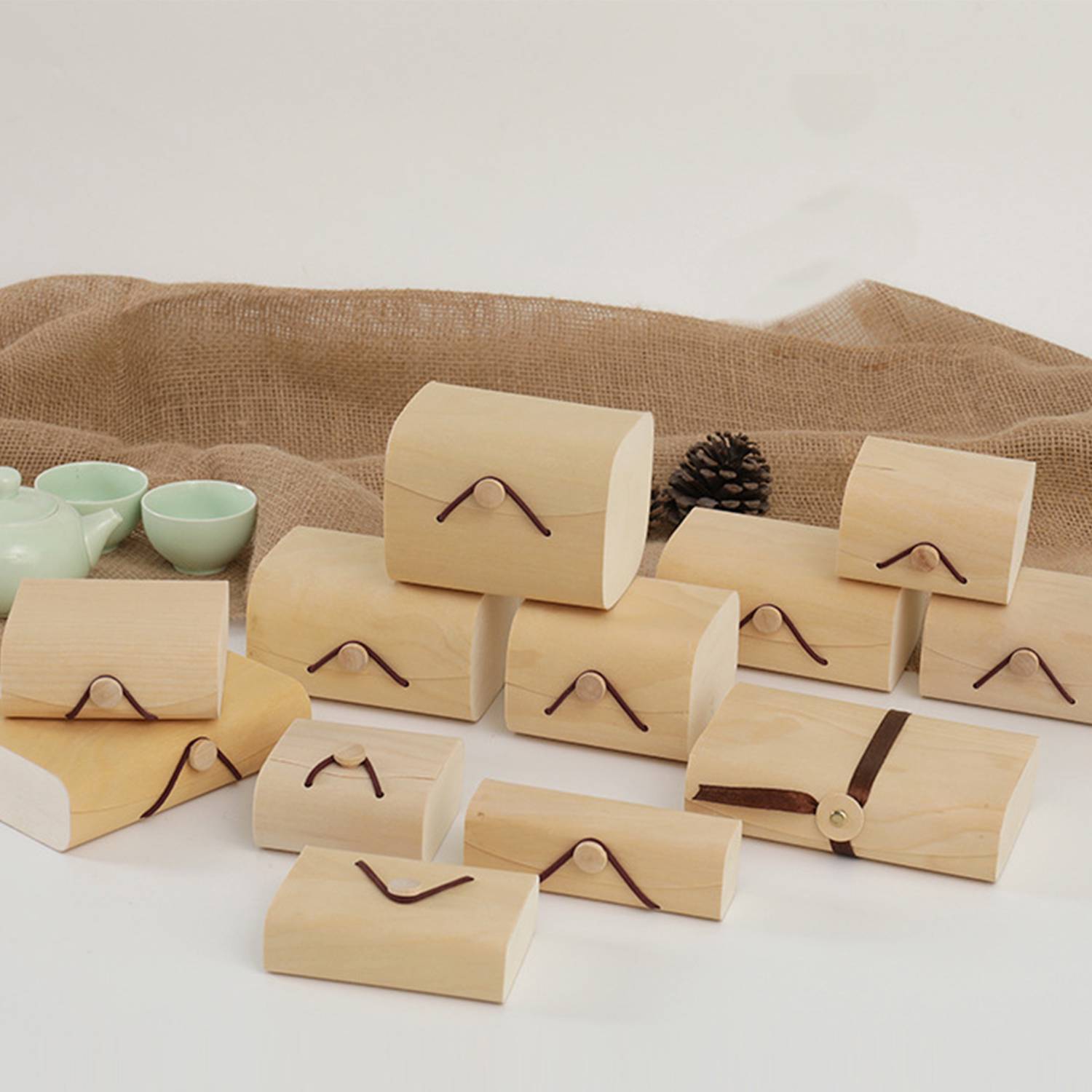 Softened Birch Bark Box Tea Jar 5
