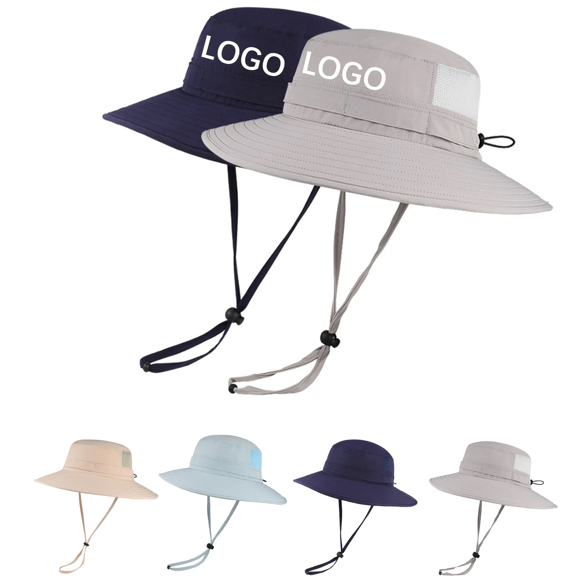 Mesh Boonie Sun Hat With Strap 4