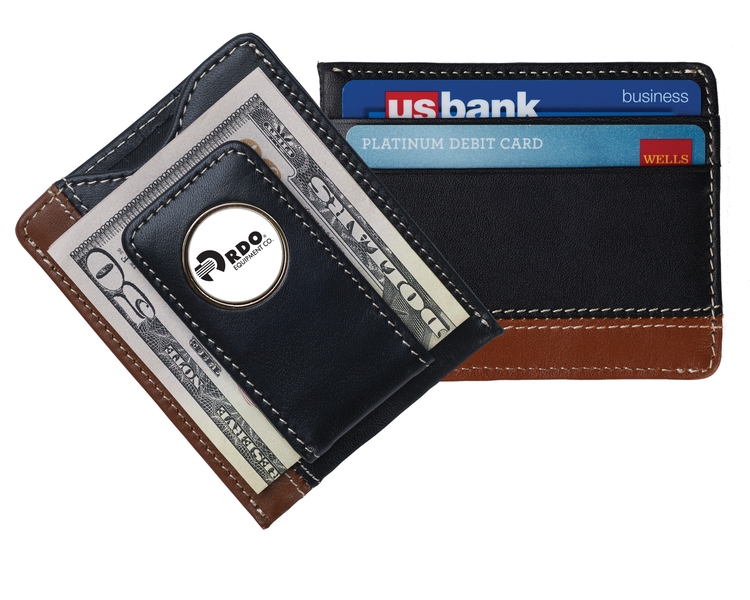 Two-Tone Easy-View Leather Magnetic Wallet 1