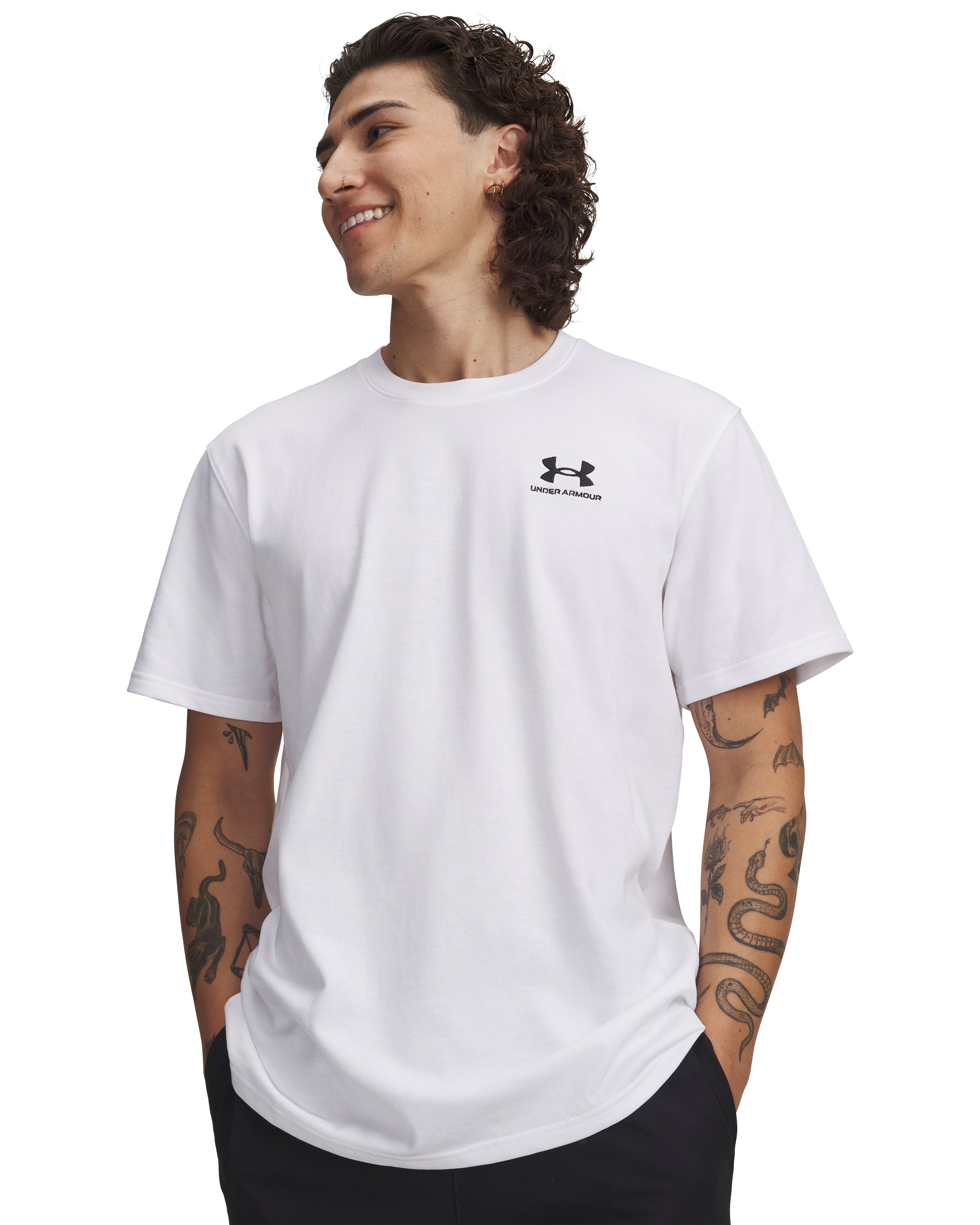 Men's UA Logo Embroidered Heavyweight Short Sleeve 7